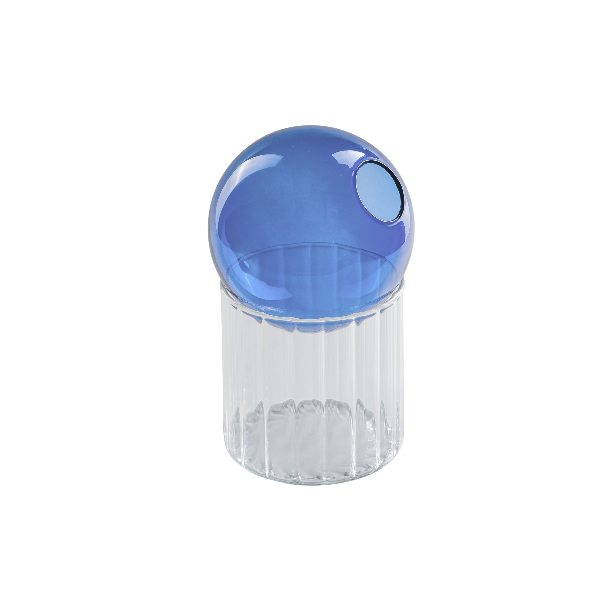 Vaso Medio Azzurro, Allacorte - Vetro Borosilicato, 10x10x17 cm
