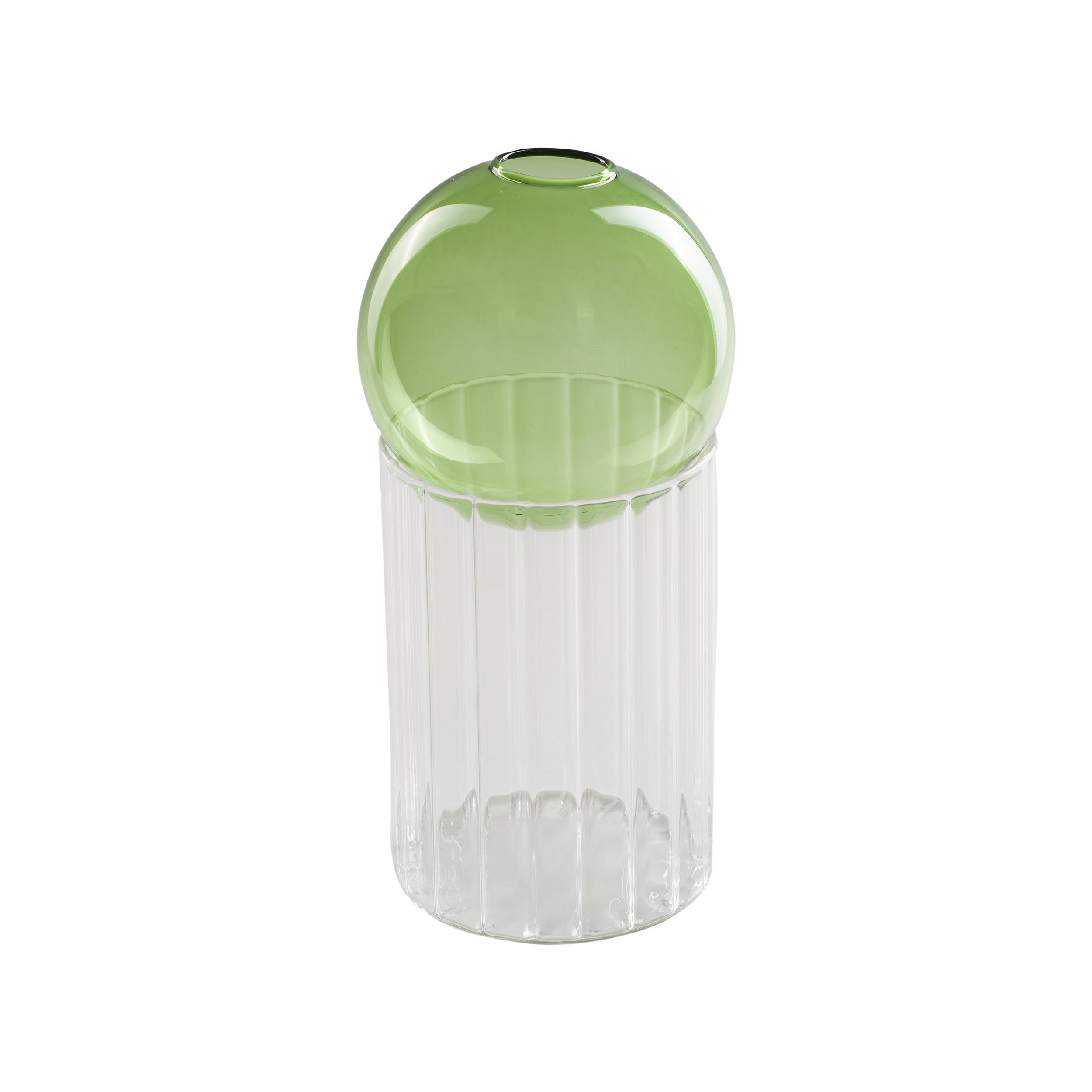 Vaso Alto Verde, Allacorte - Vetro Borosilicato, 10x10x20 cm
