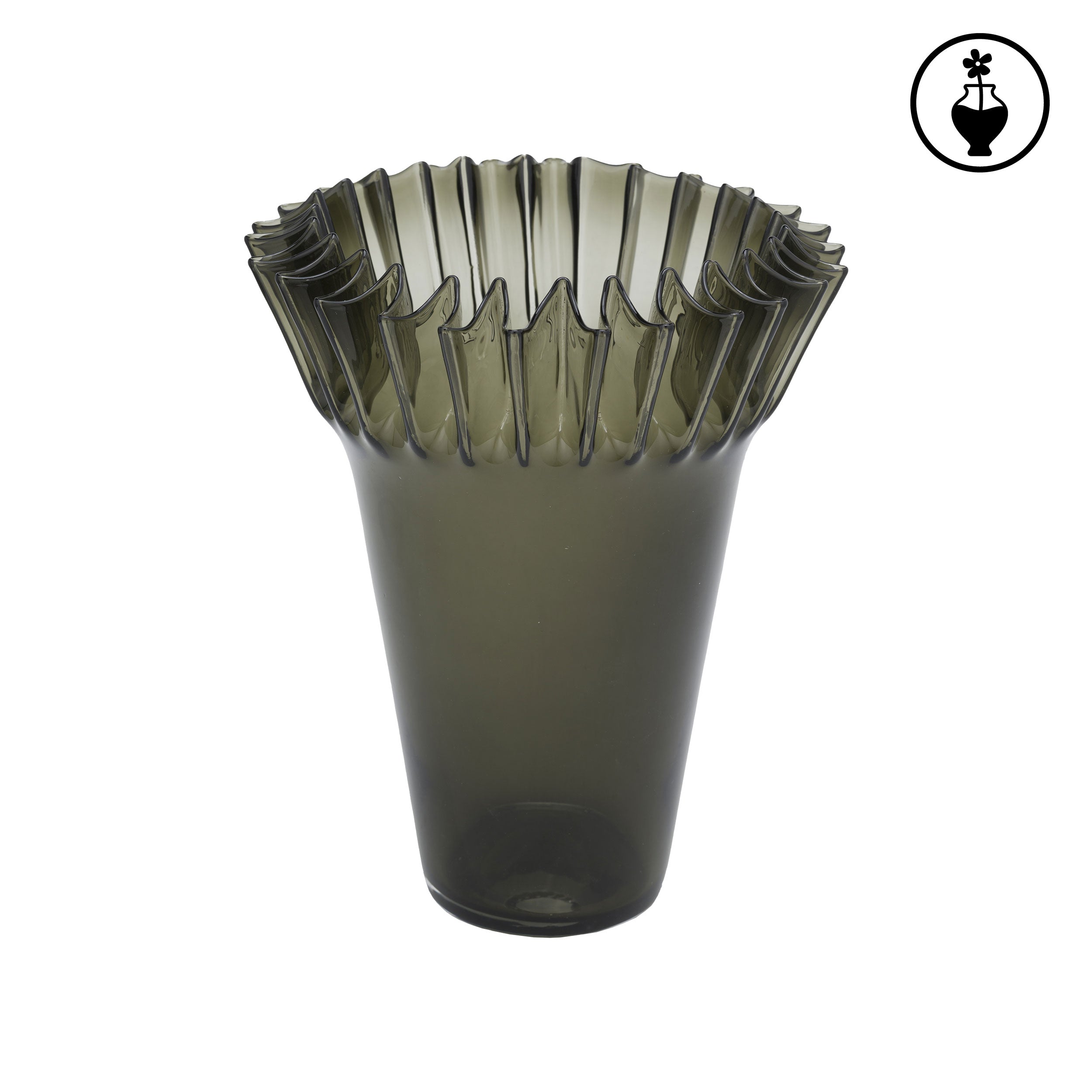 Vaso Plisse L, Gala - Vetro, 21x21x29 cm