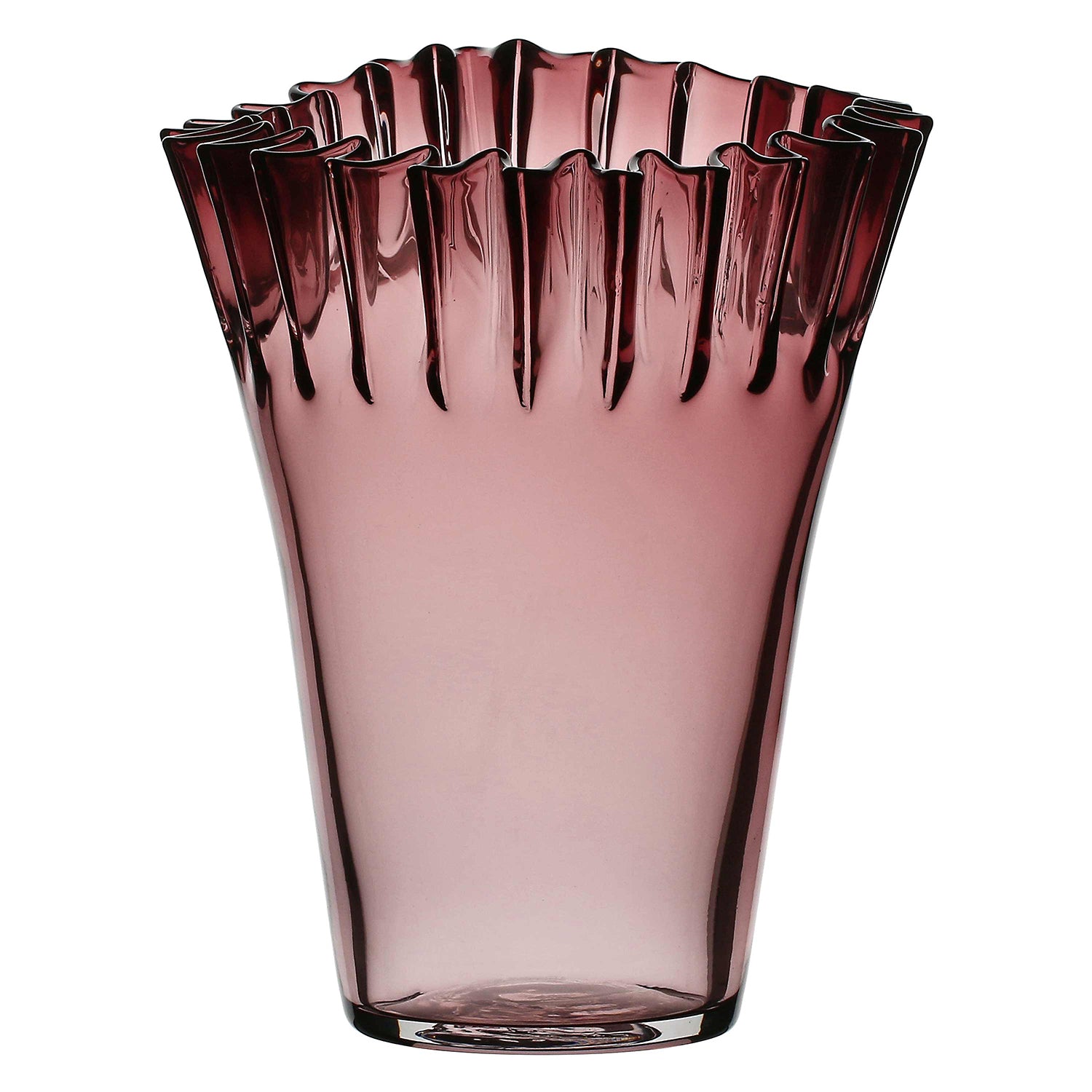 Vaso Plisse M, Gala - Vetro, 15,5x15,5x22,5 cm