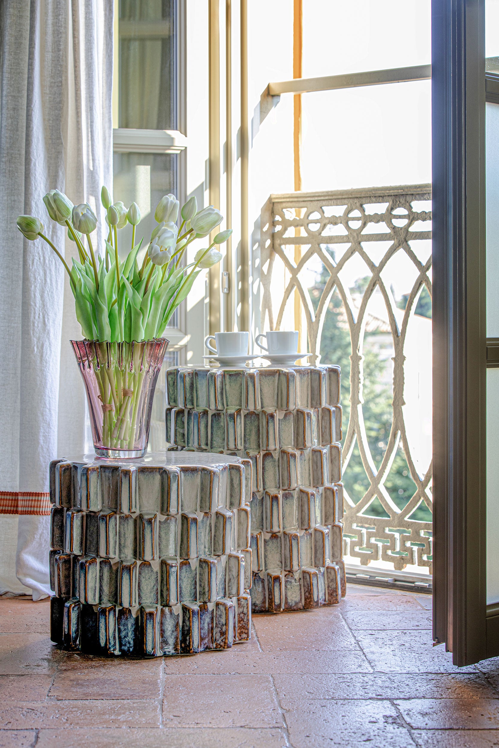 Vaso Plisse M, Gala - Vetro, 15,5x15,5x22,5 cm