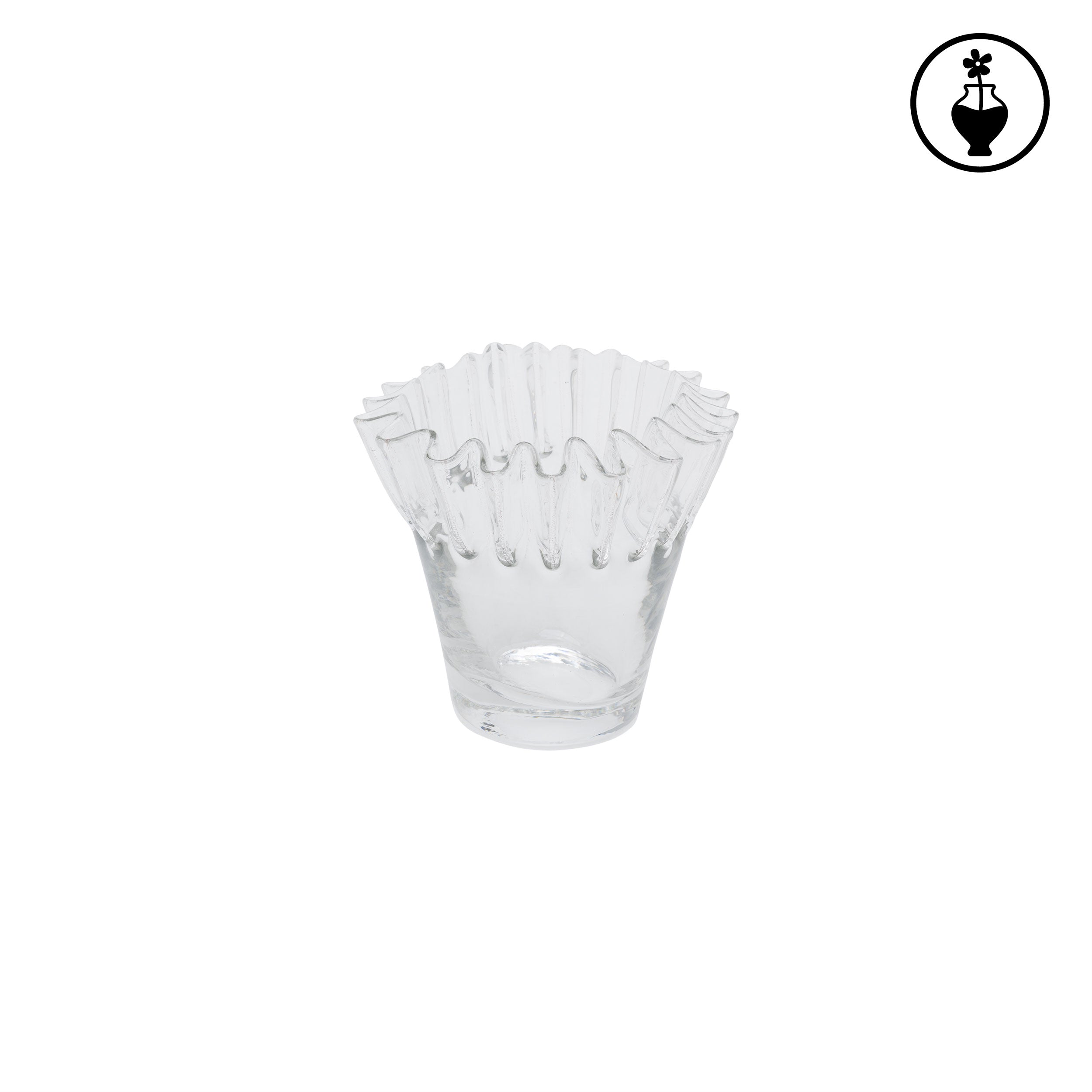 Vaso Plisse S, Gala - Vetro, 14x14x14 cm