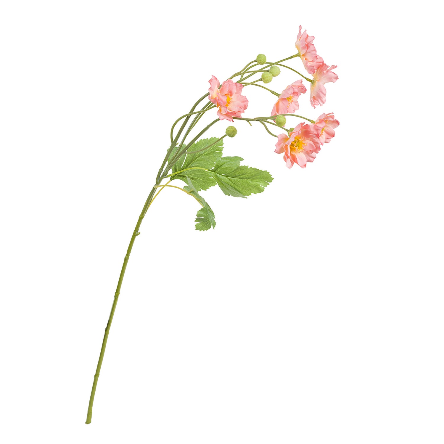 Set da 12, Anemone Butterfly Pesca, Fiorile - Poliestere, ferro, 69 cm