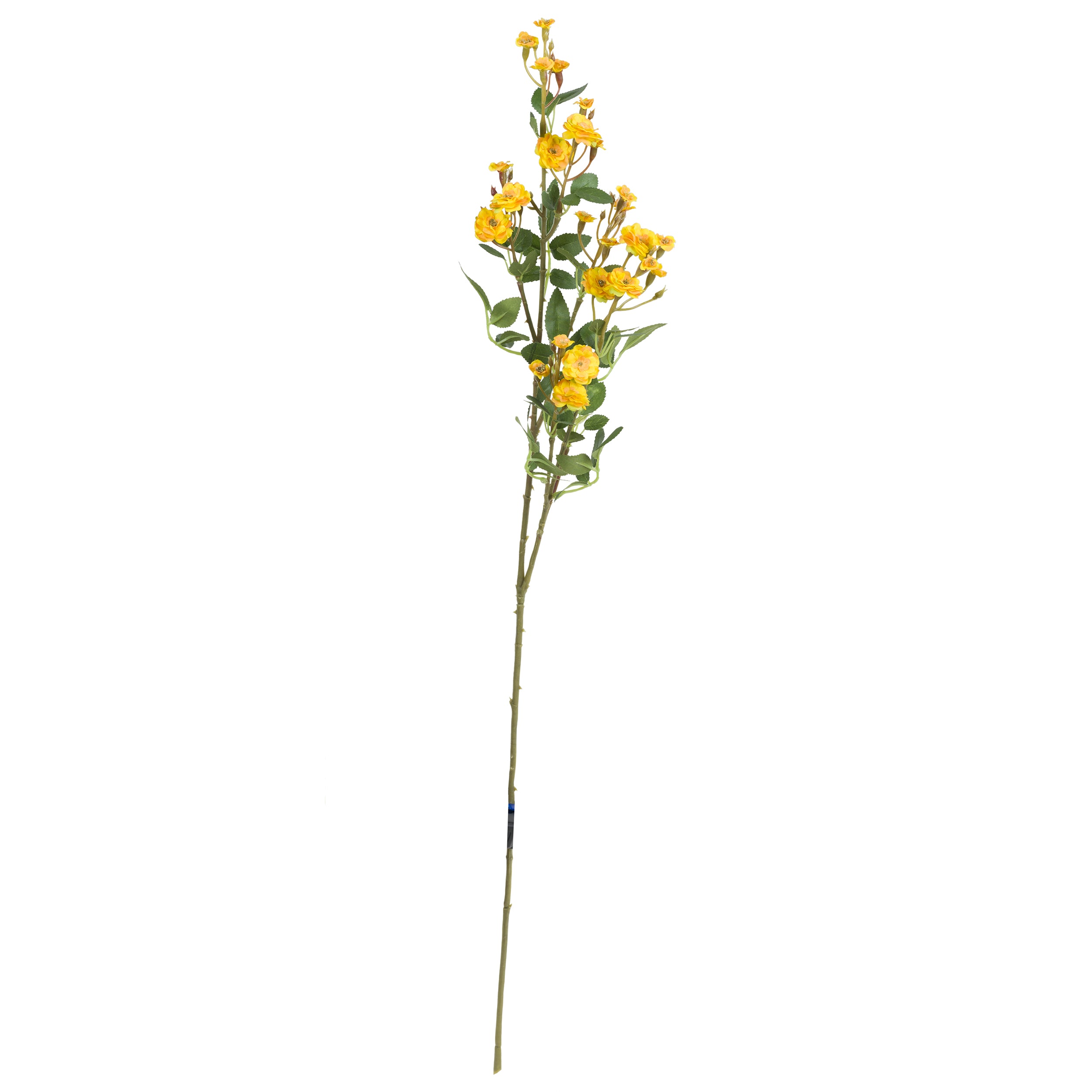 Set da 12, Rosellina Ramificata Gialla, Fiorile - Poliestere, ferro, 77 cm
