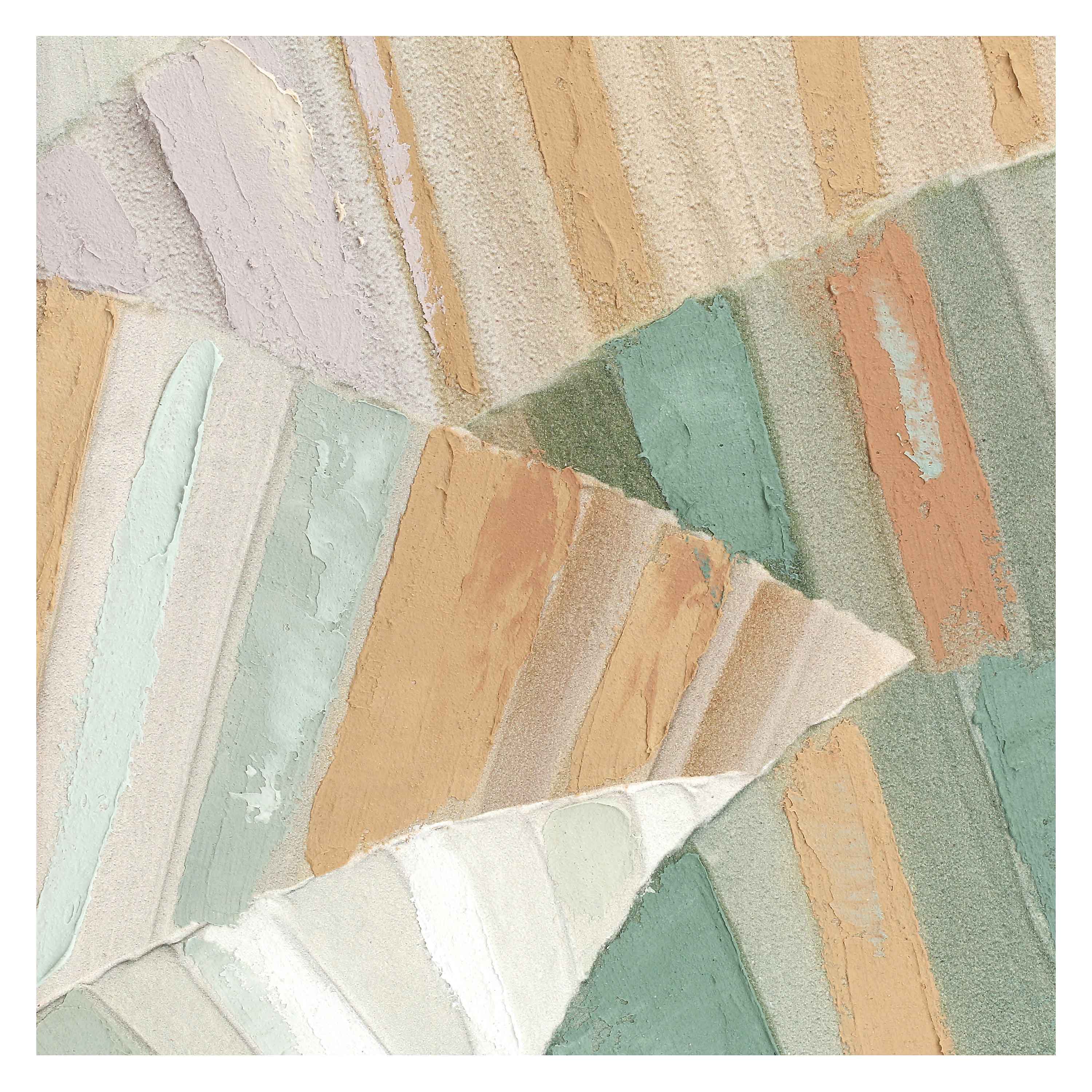 Pennellate Verde/Beige, Soqquadro - Legno, 40x50 cm