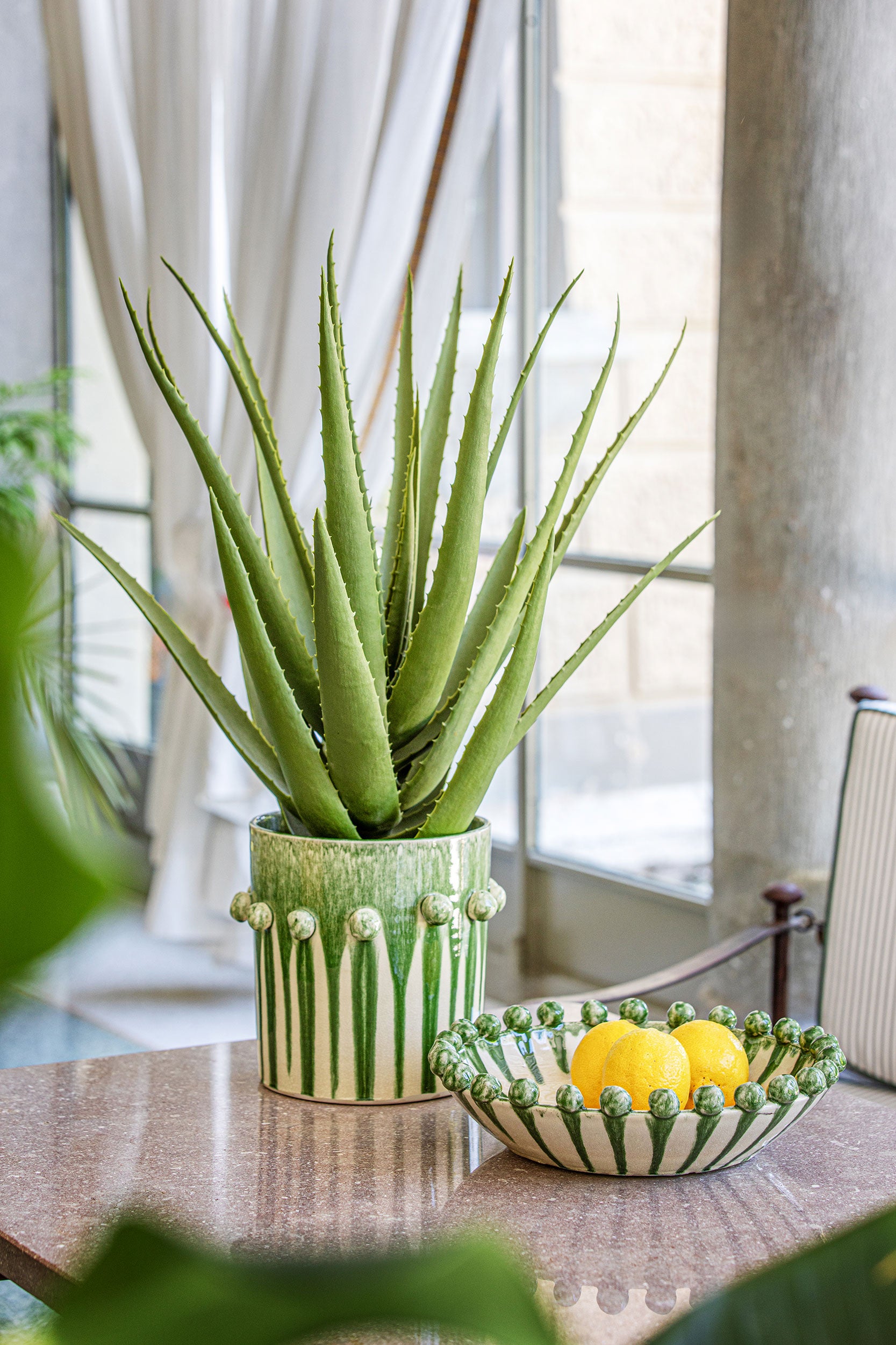 Cachepot L  Bianco, Reginaldo - Terracotta, 11,5x11,5x18,5 cm