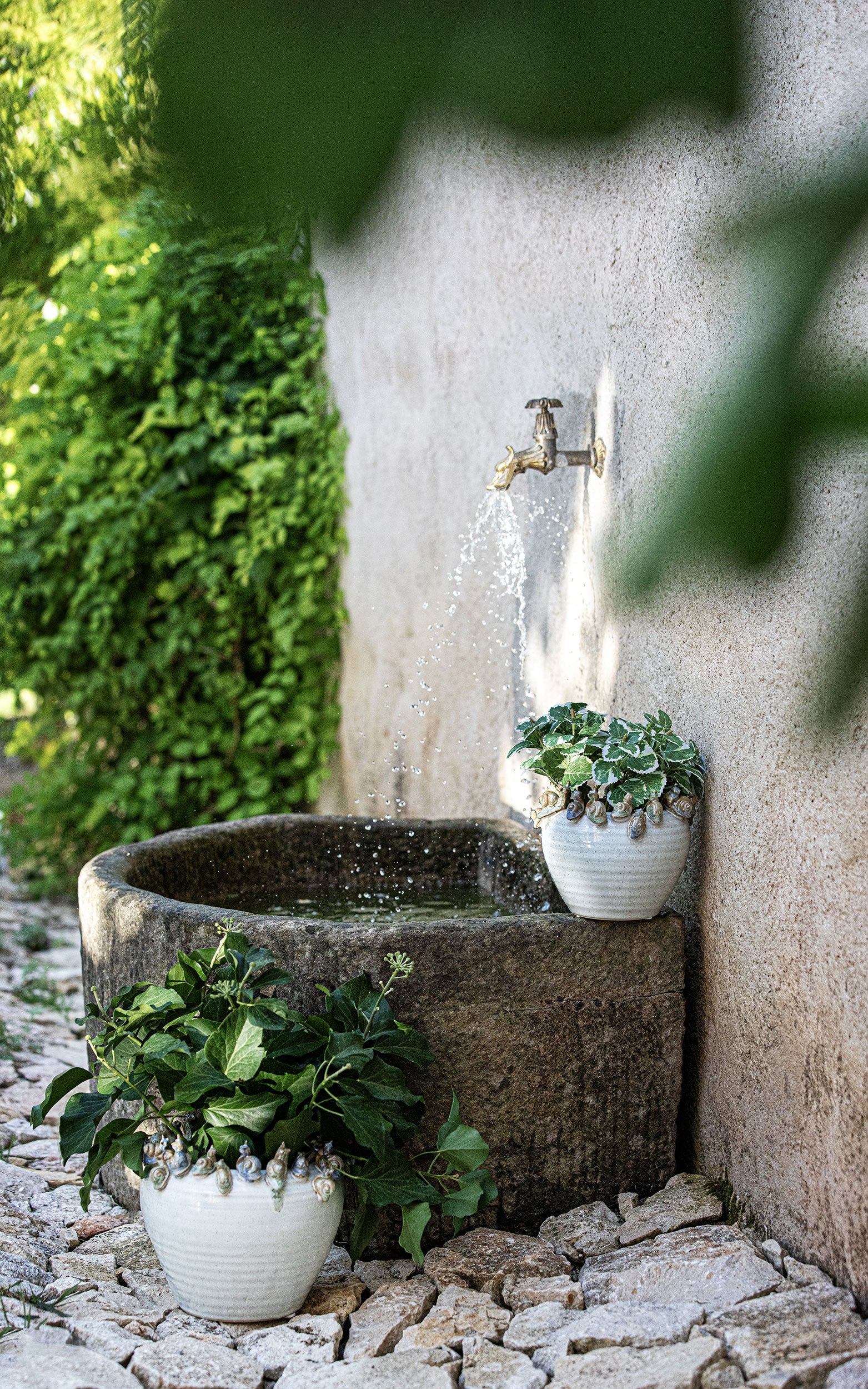 Cachepot S, Chiocciole - Gres, 18x17,5x15,5 cm