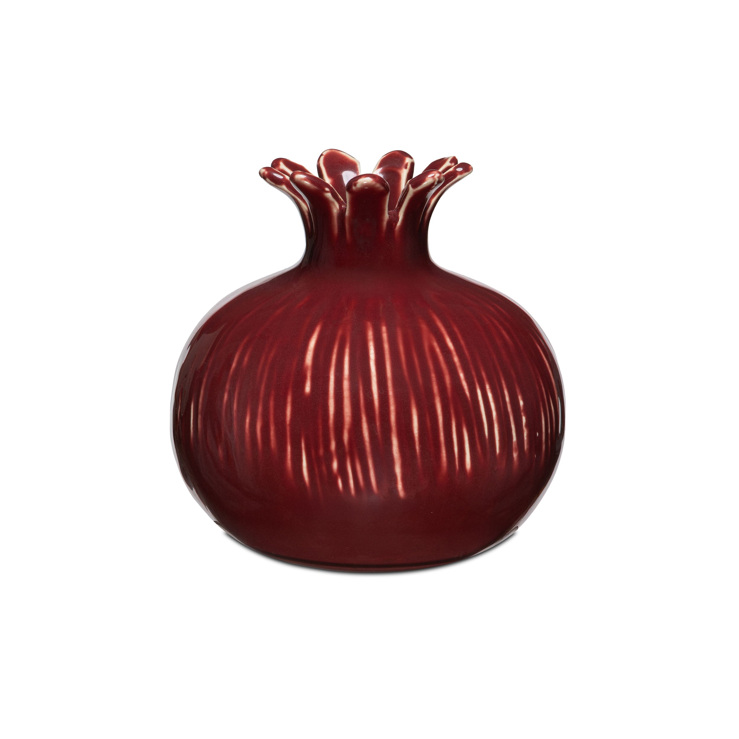 Set da 2, Vaso Melograno Rosso M, Benesto - Ceramica, 12,6x12,6x12,5 cm