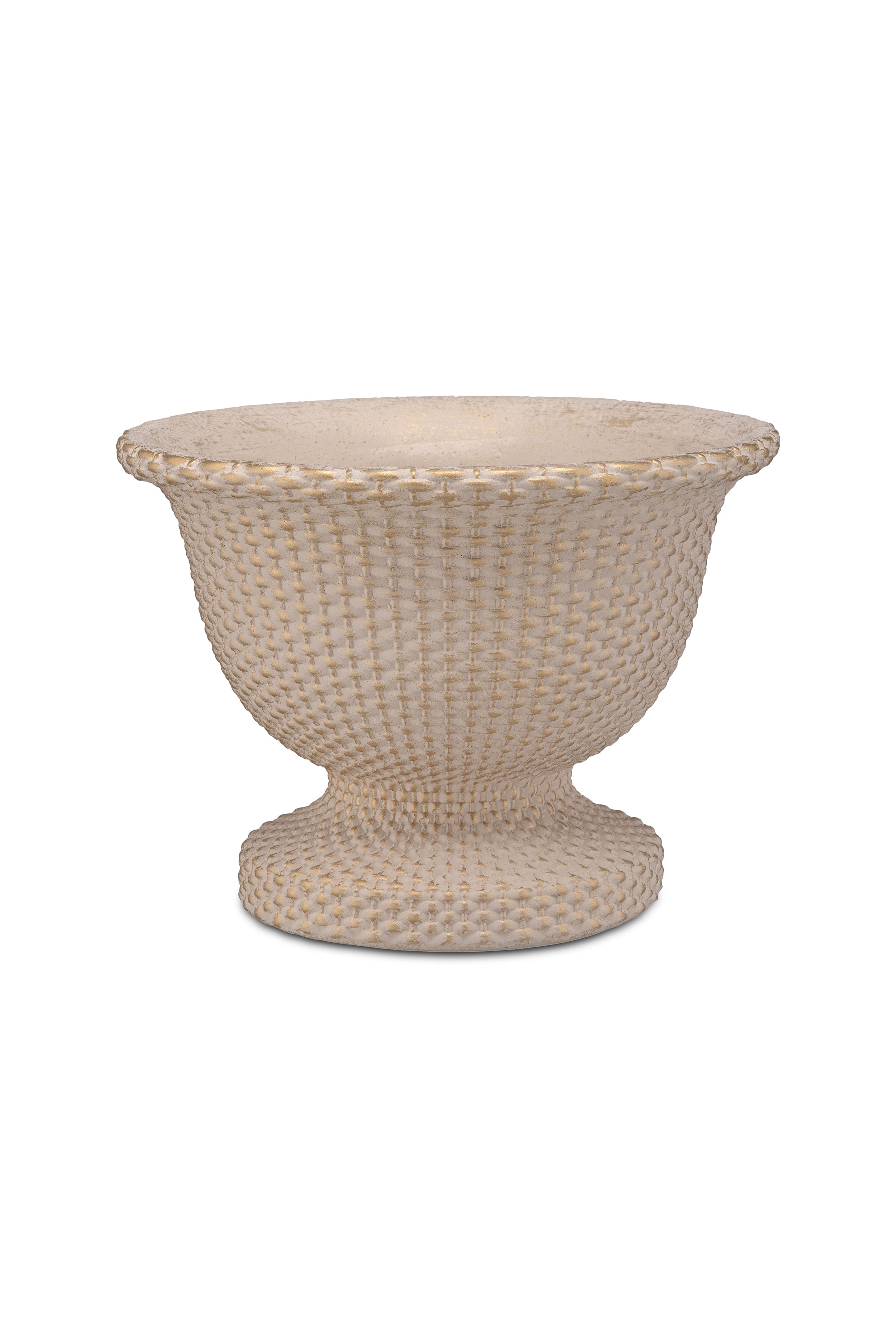 Set da 2, Vaso Basso, Imperoro - Cemento, 21x21x15,5