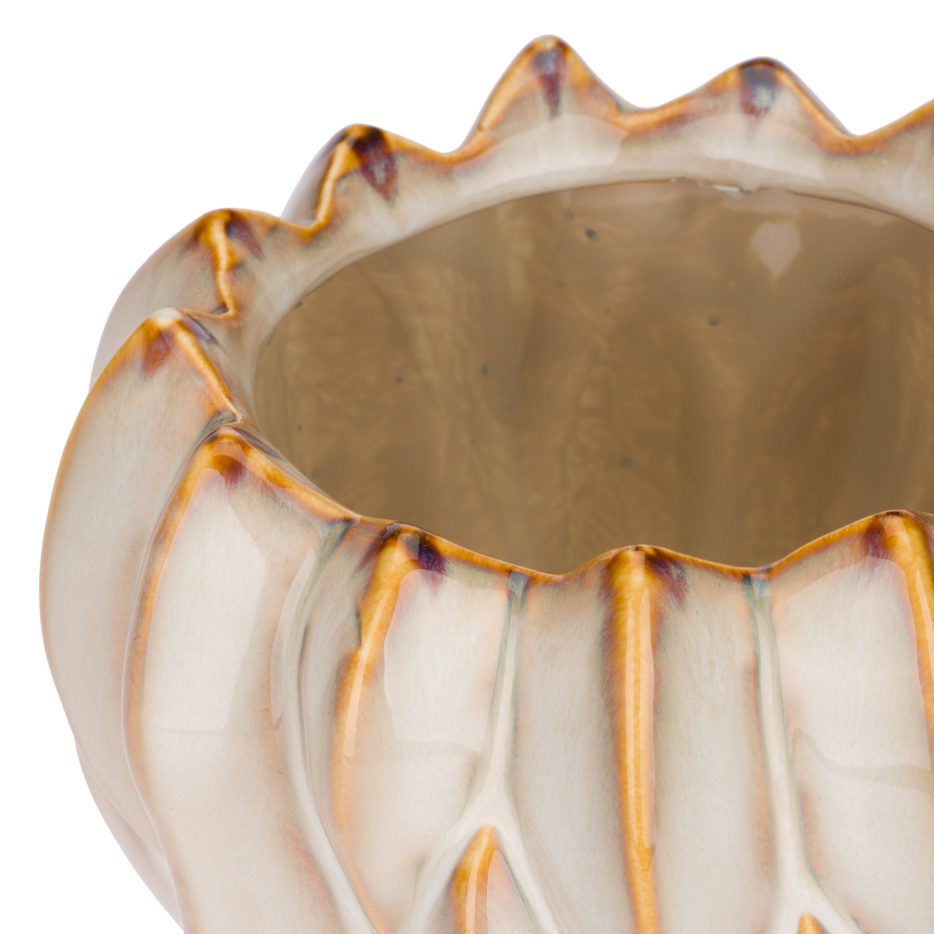 Set da 2 - Brassica Cachepot S Crema - Stoneware,Ø17x12,5 cm