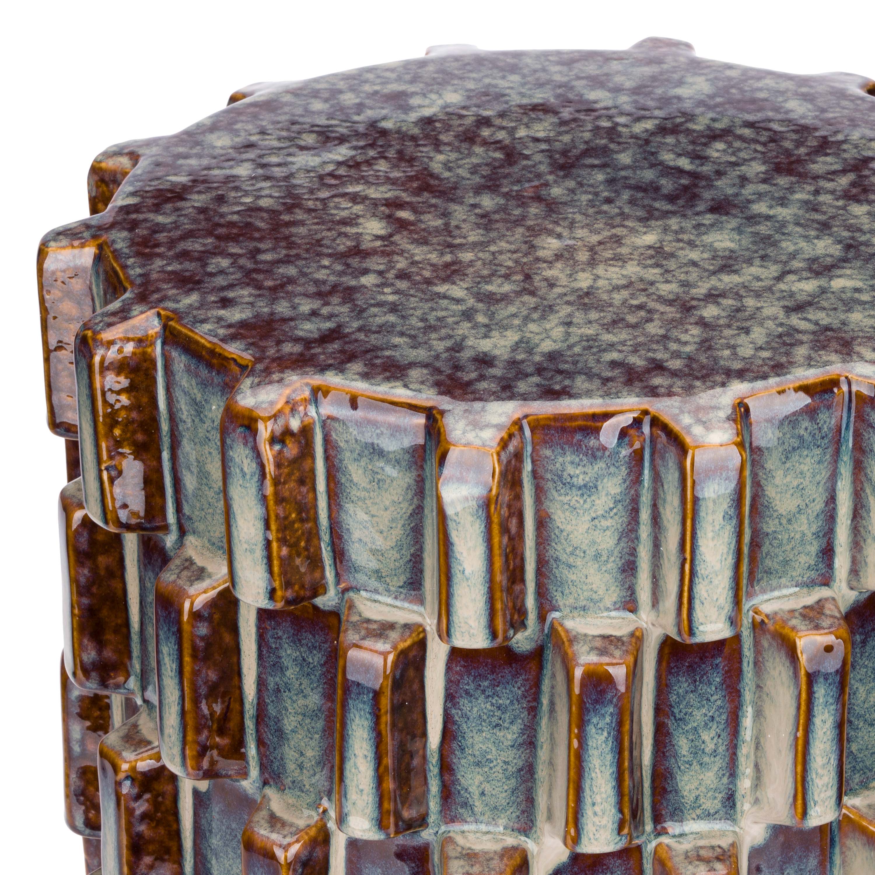 Agio Tavolino Alto Ingranaggi - Stoneware,35x35x45 cm