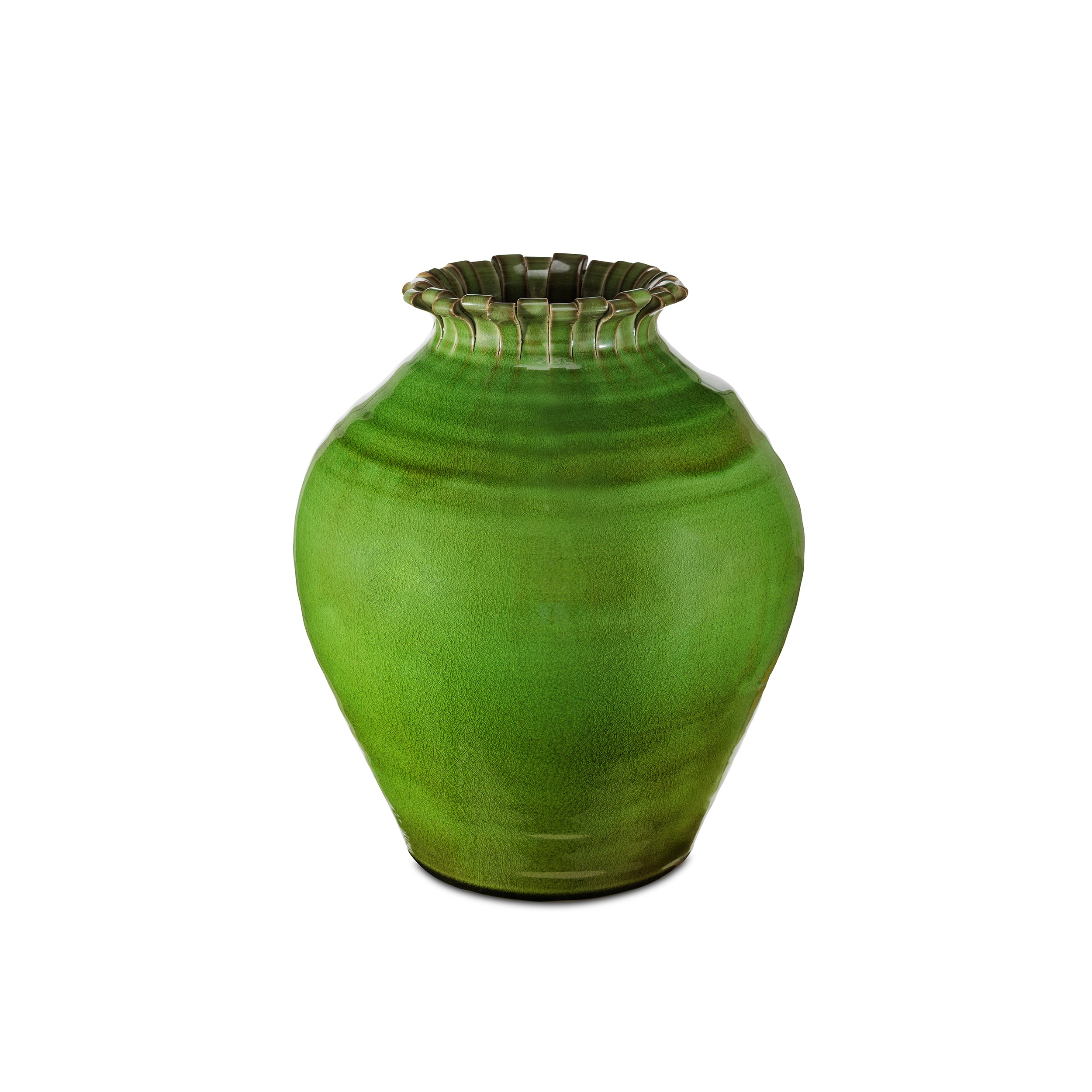 Sfrangiato Vaso L Verde - Terracotta,31x31x35 cm