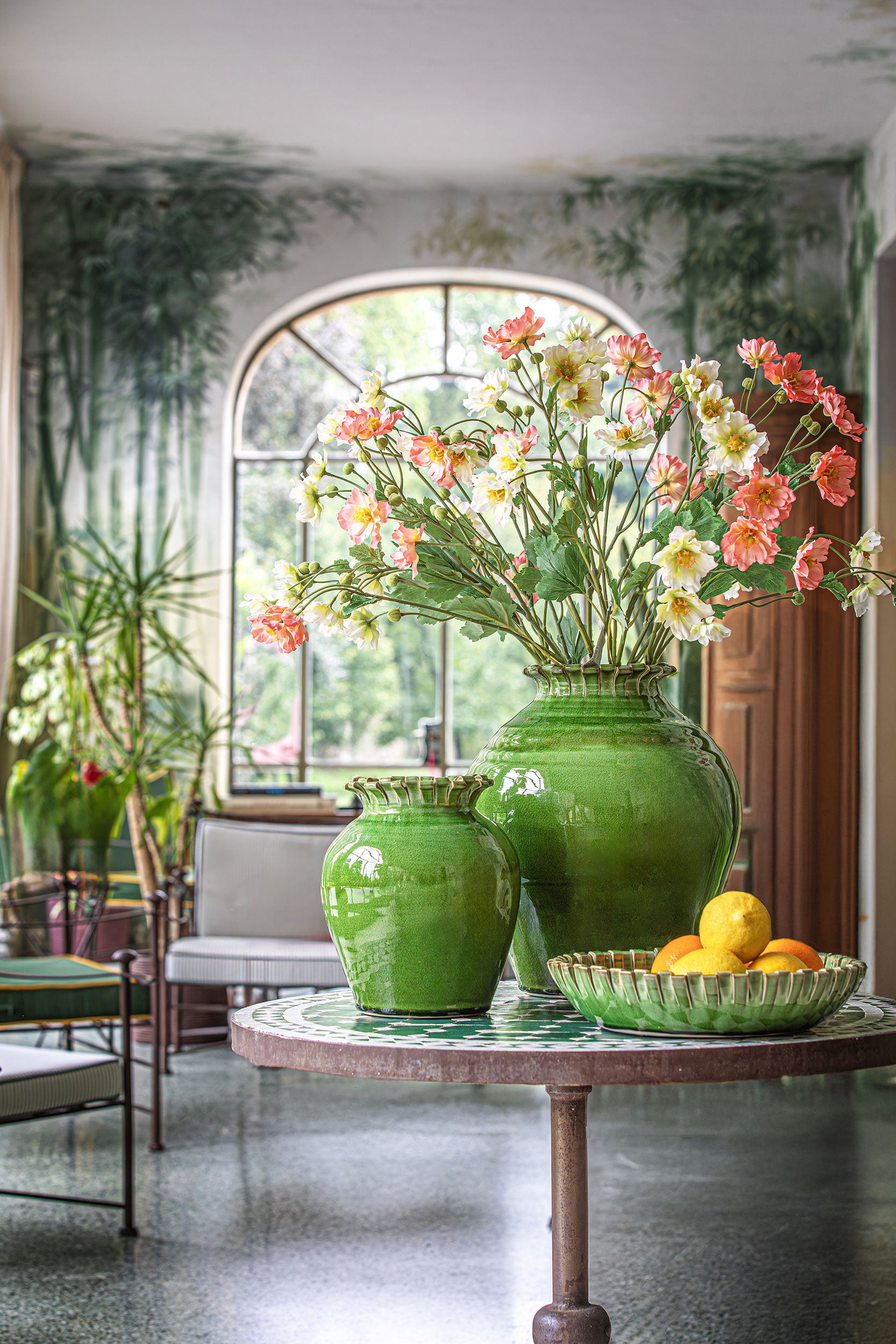 Sfrangiato Centrotav L Verde - Terracotta,40x40x7.5 cm