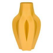 Atena Vaso 3D Alto Ocra - Ceramica, 24x21x4 cm