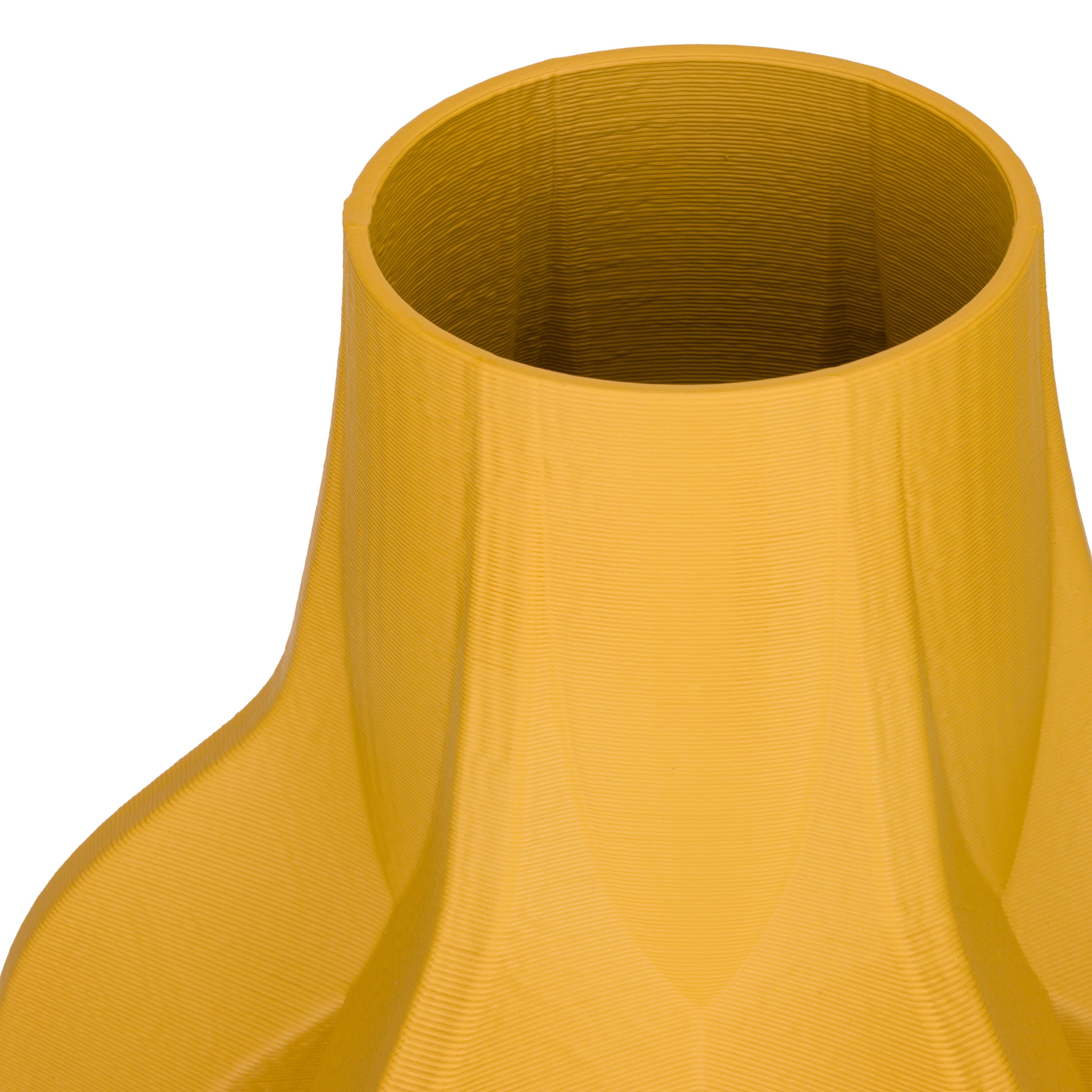 Atena Vaso 3D Alto Ocra - Ceramica, 24x21x4 cm