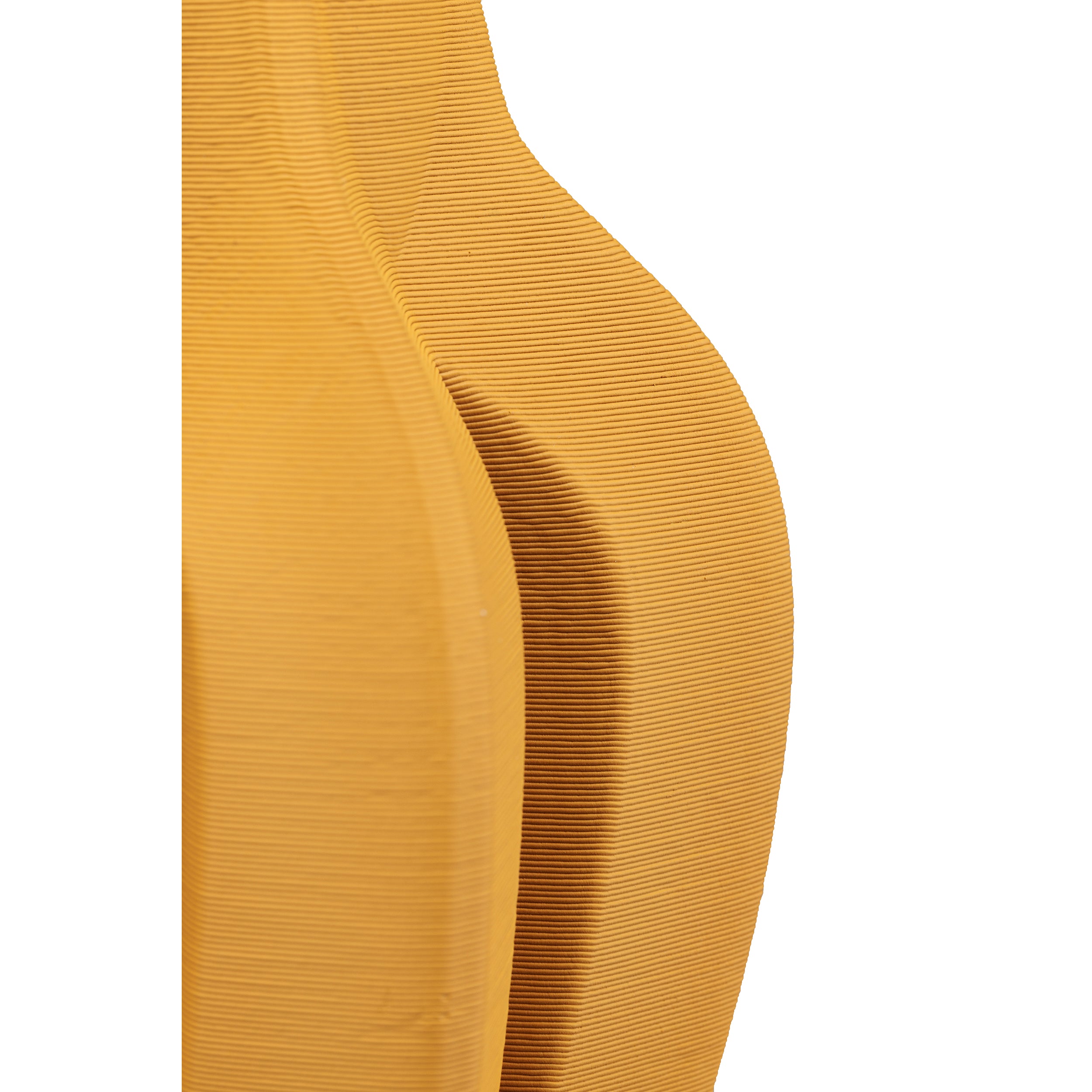 Atena Vaso 3D Basso Ocra - Ceramica,18x16x3 cm