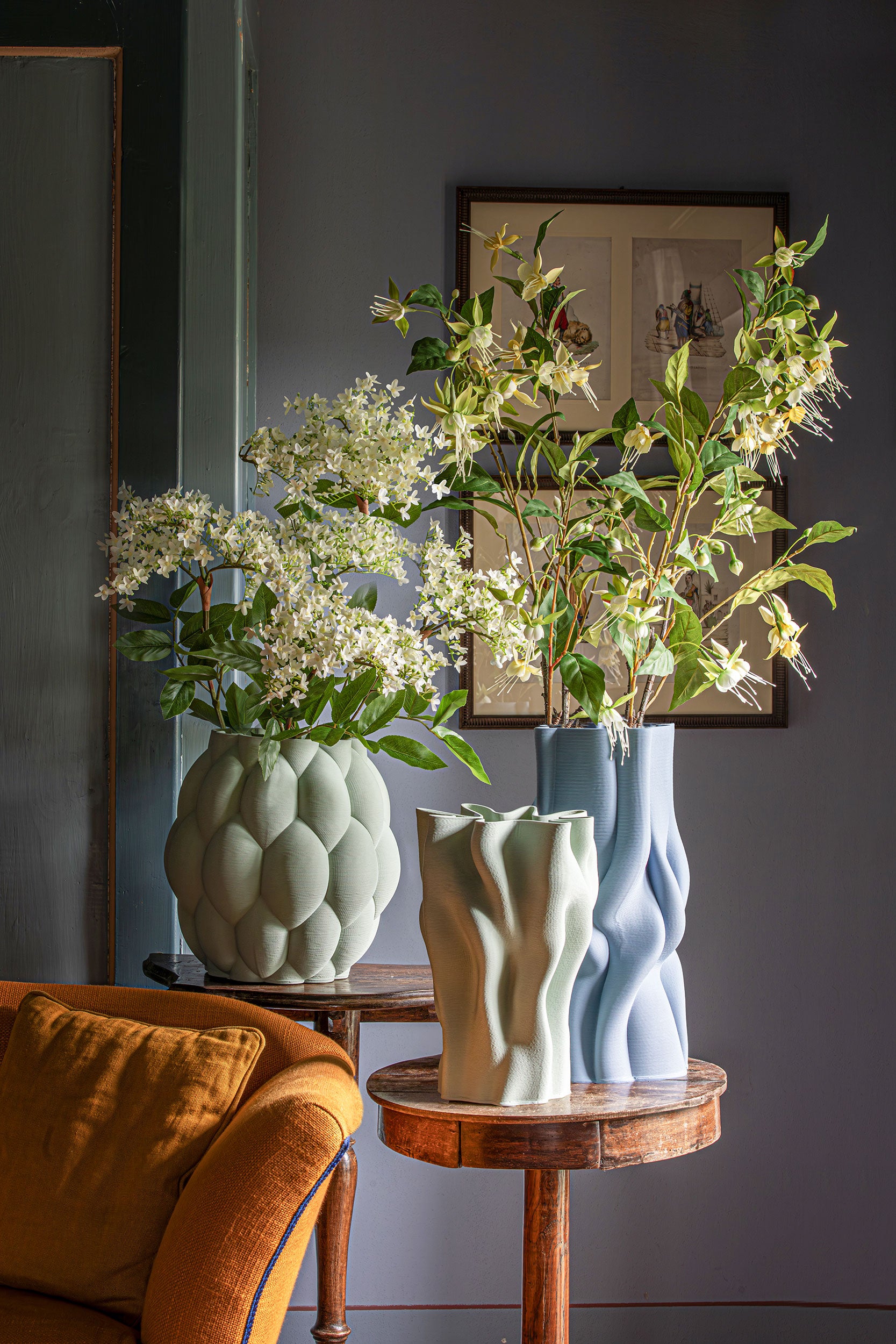 Nuvia Vaso 3D M Onde - Porcellana,20x10x41 cm