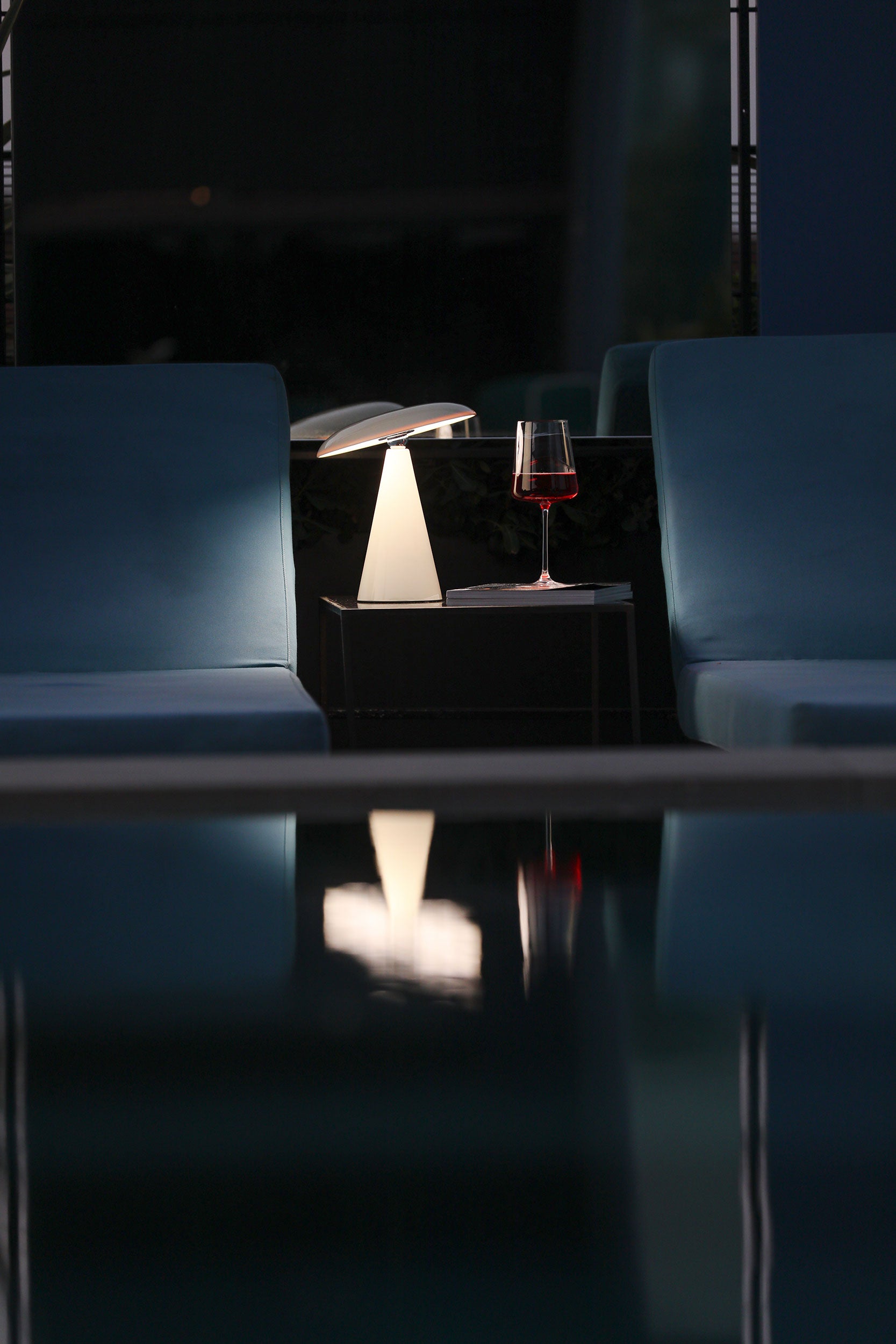 Lampada - Lucilla K99 Bianco  - Melamina, Ø23xh26 cm