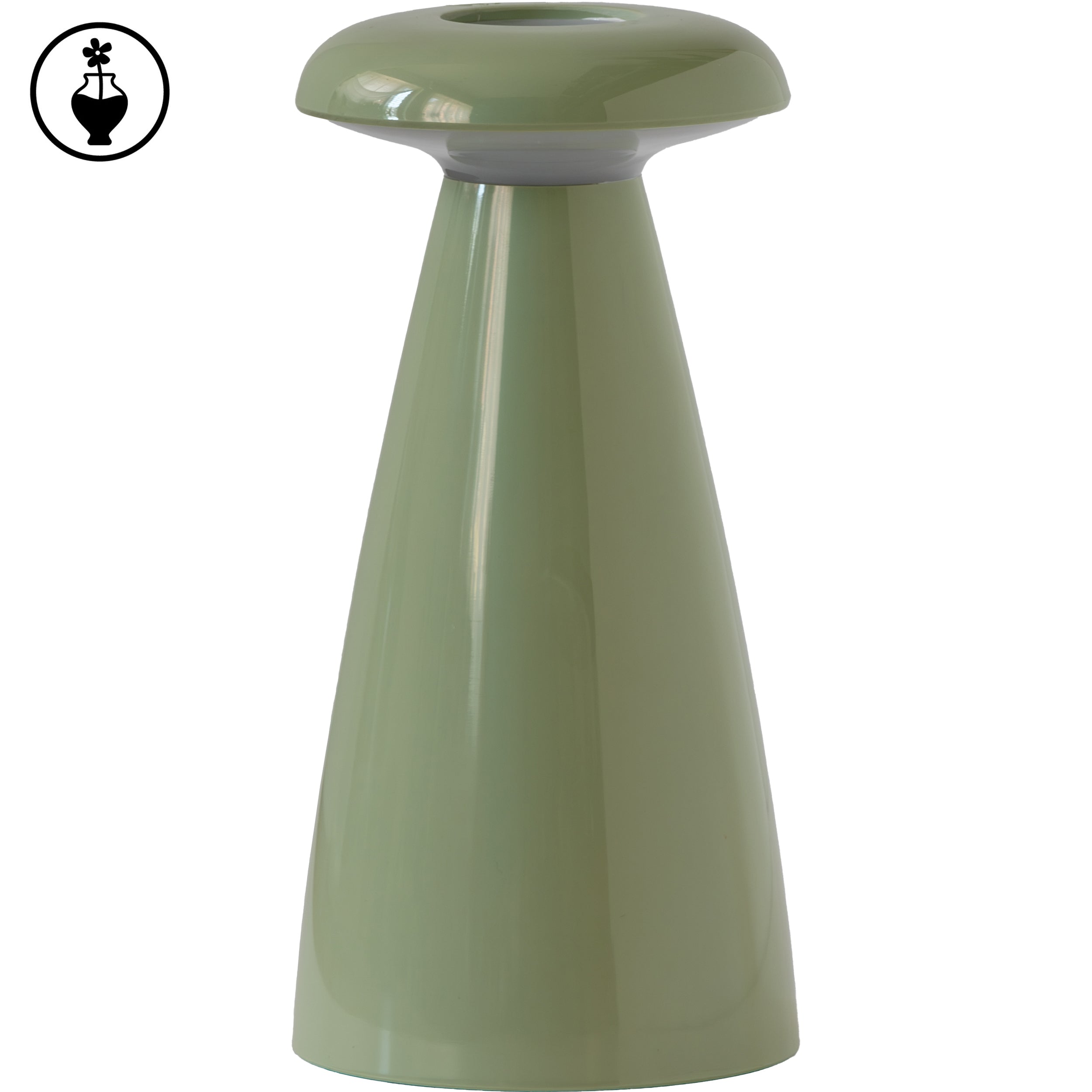 Lampada - Lucilla F47 Verde Salvia - Melamina,Ø10x21 cm