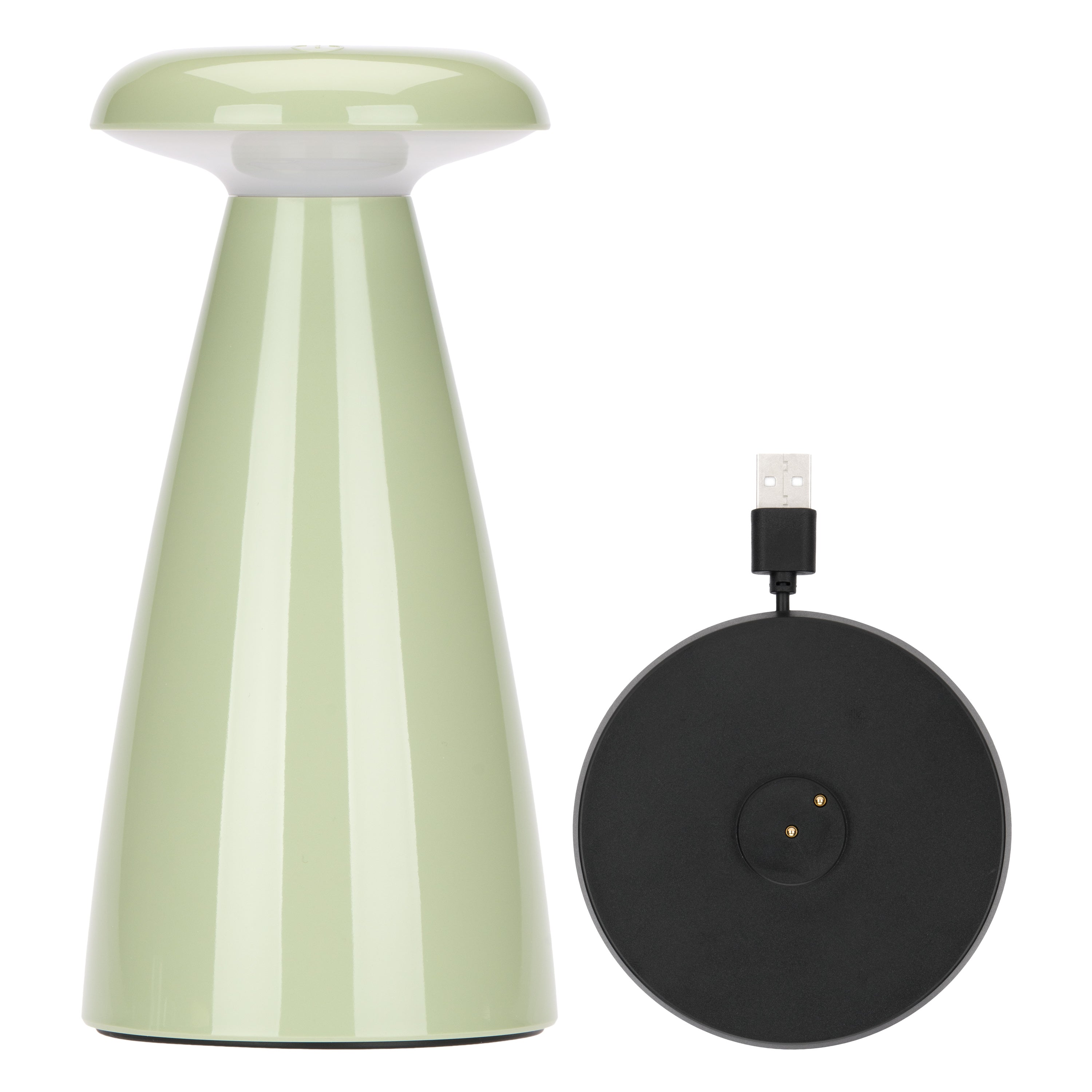 Lampada - Lucilla F47 Verde Salvia - Melamina,Ø10x21 cm