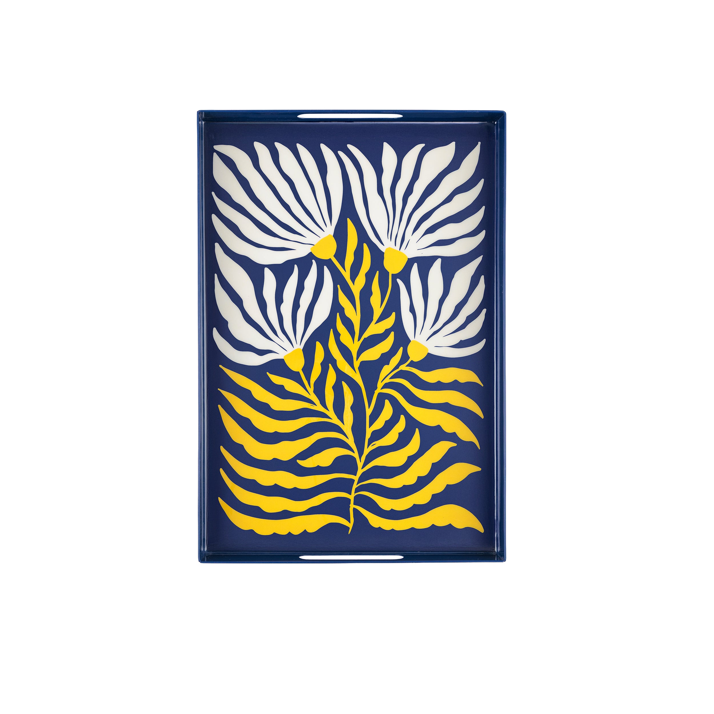 Florigrafia Vassoio Blu M - Metallo, 27x39x4,5 cm