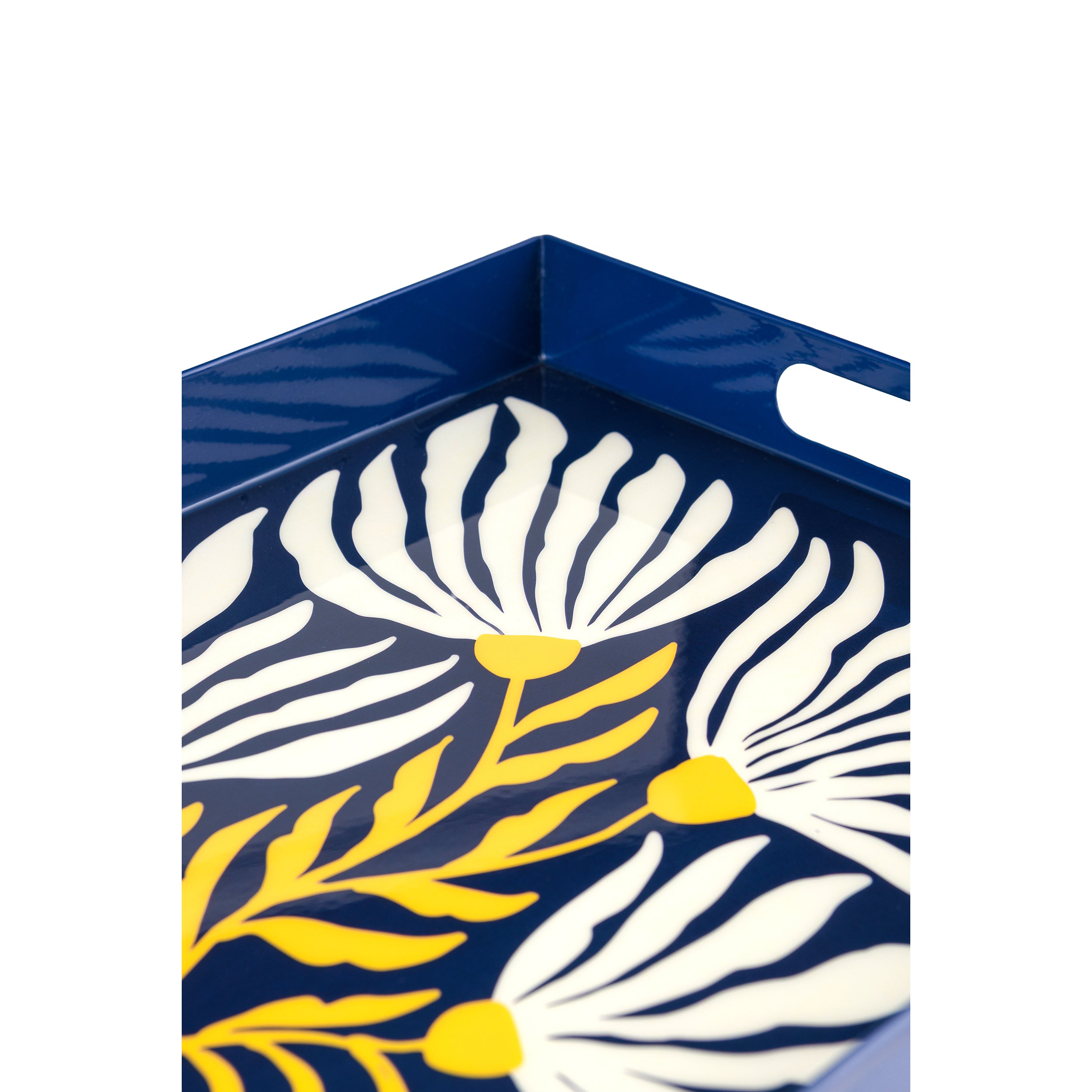 Florigrafia Vassoio Blu M - Metallo, 27x39x4,5 cm