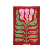 Florigrafia Vassoio Rosso L - Metallo,3x46x5 cm
