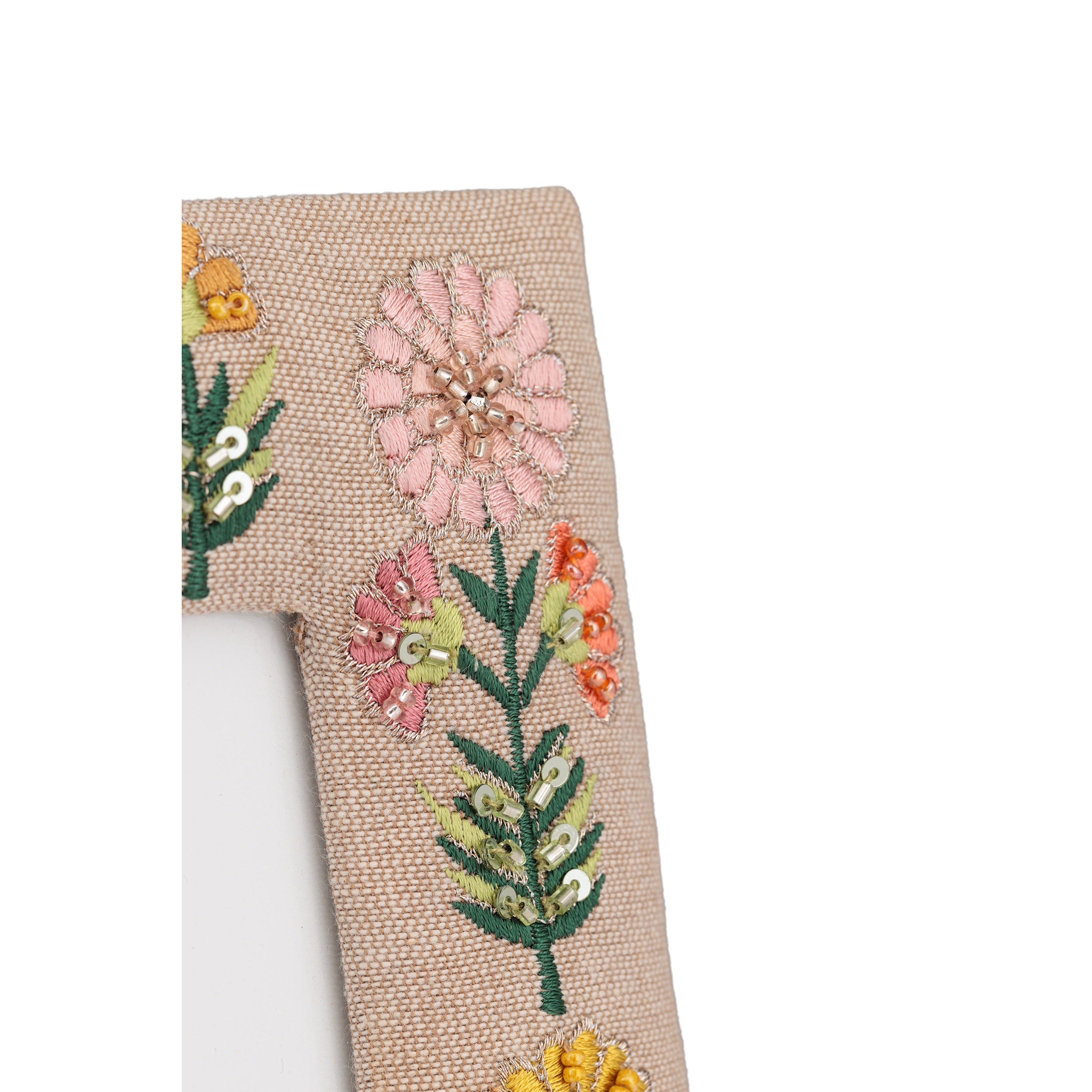 Set da 2 - Amoricamo Portafoto Beige 10X15 - Tessuto,10x15x2 cm