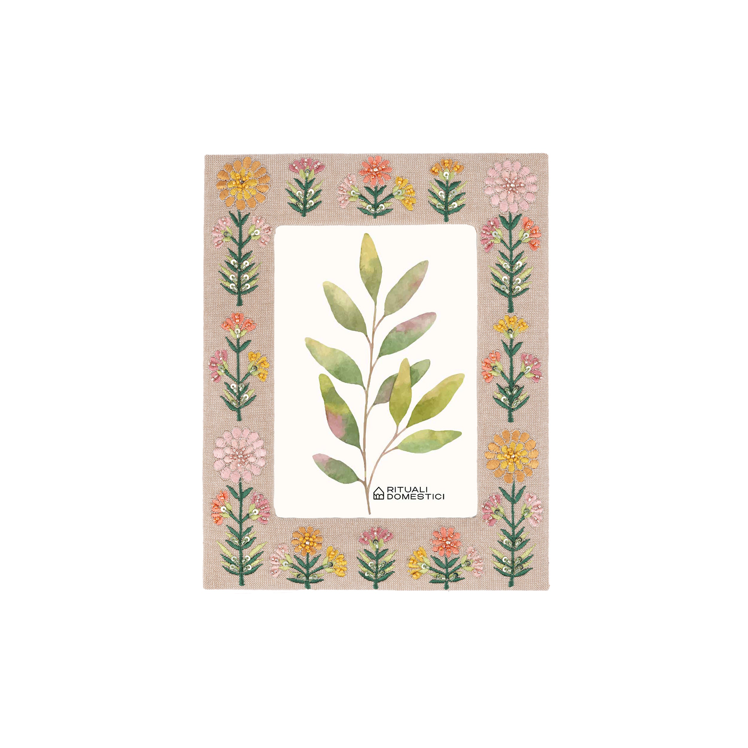 Set da 2 - Amoricamo Portafoto Beige 13X18 - Tessuto,13x18x2 cm