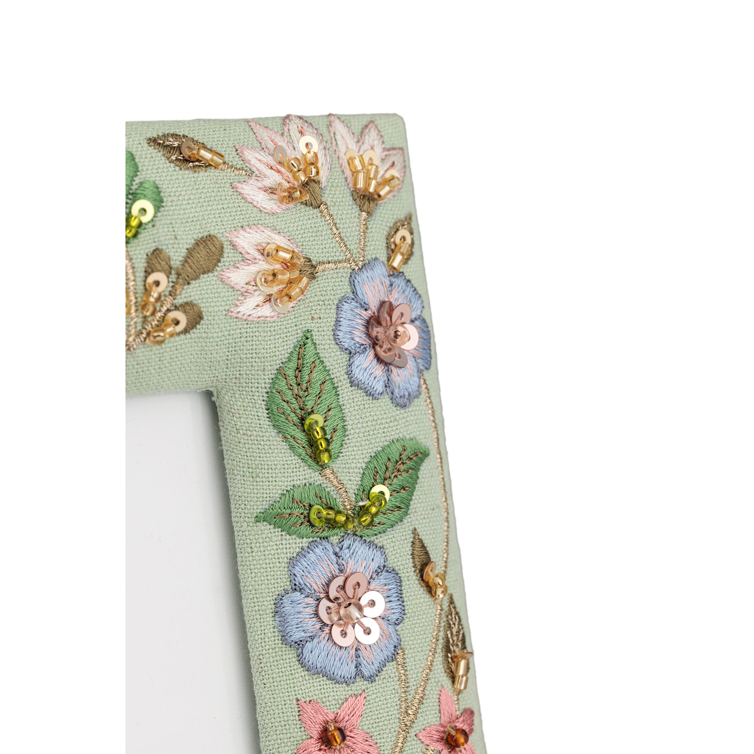 Set da 2 - Amoricamo Portafoto Verde 10X15 - Tessuto,10x15x2 cm