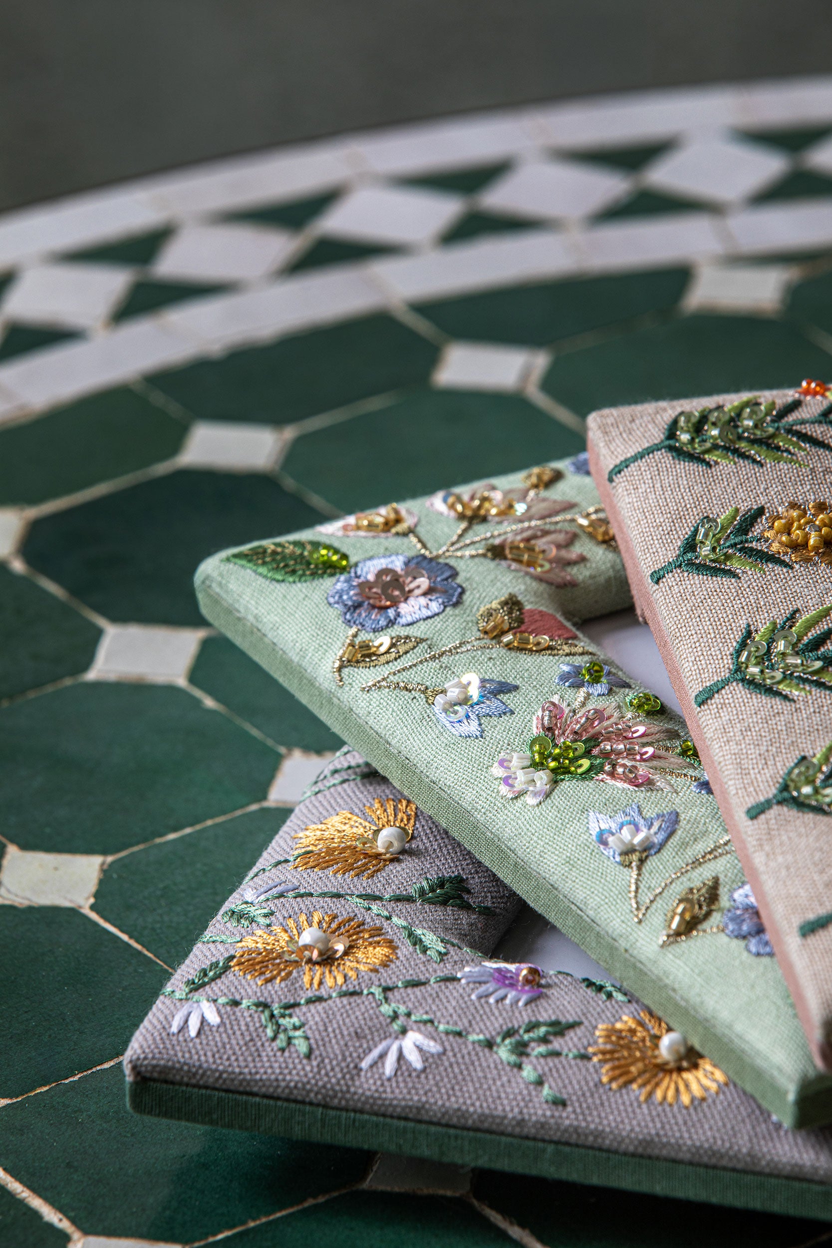 Set da 2 - Amoricamo Portafoto Grigio 10X15 - Tessuto,10x15x2 cm