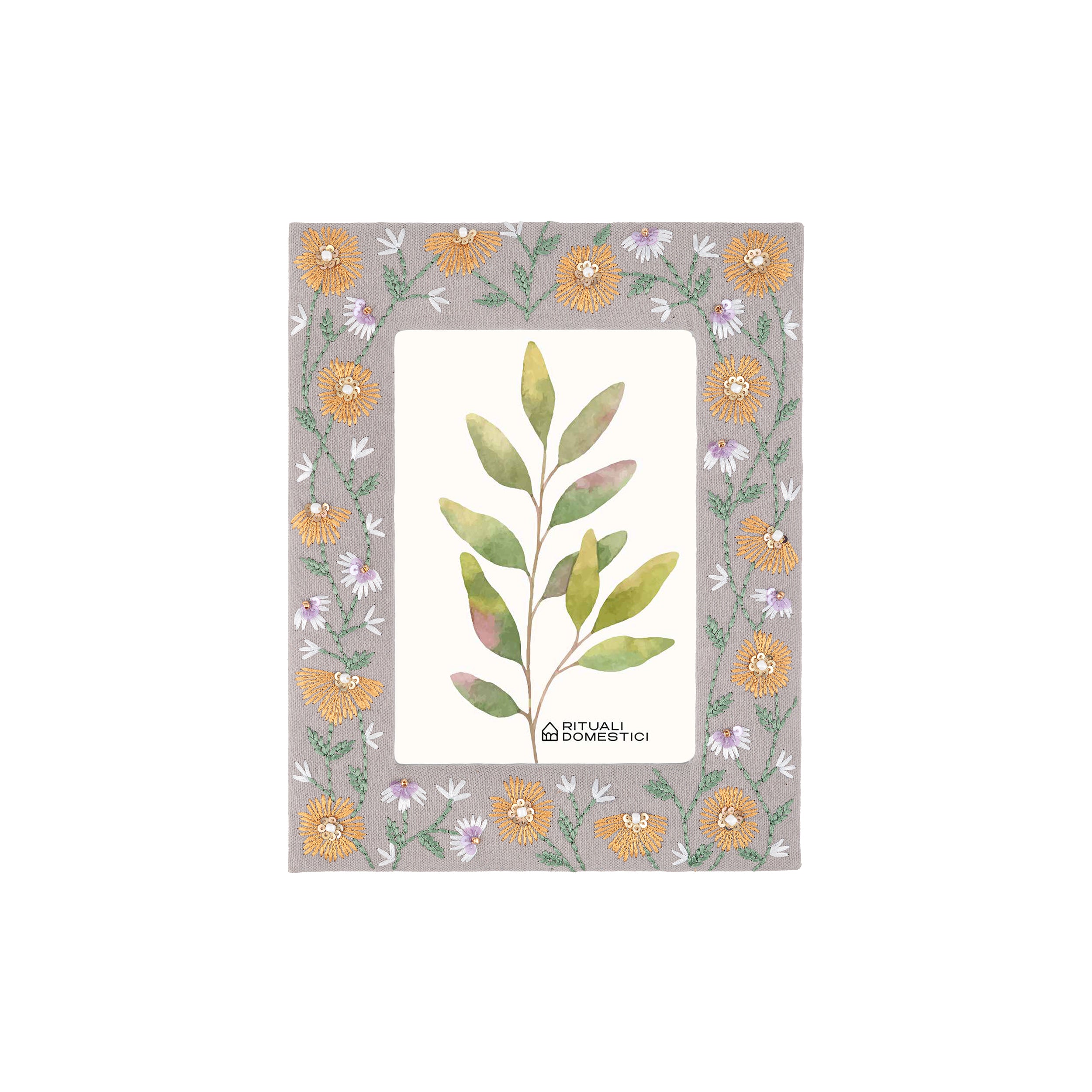 Set da 2 - Amoricamo Portafoto Grigio 13X18 - Tessuto,13x18x2 cm