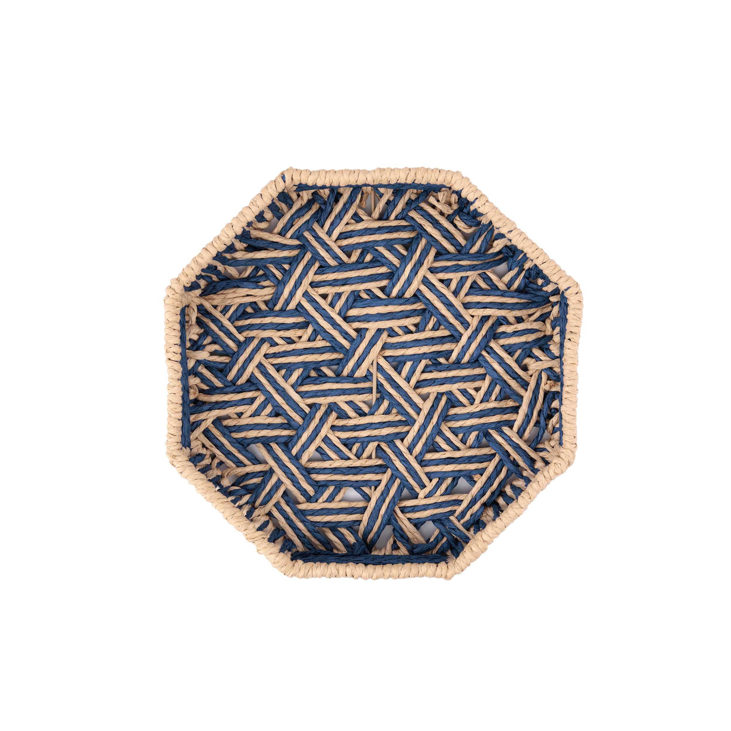 Incarta Set Vassoi Ottagono Blu - Ferro e Carta,L: L30xØ30xh7 cm
S: L26xØ26xh6 cm