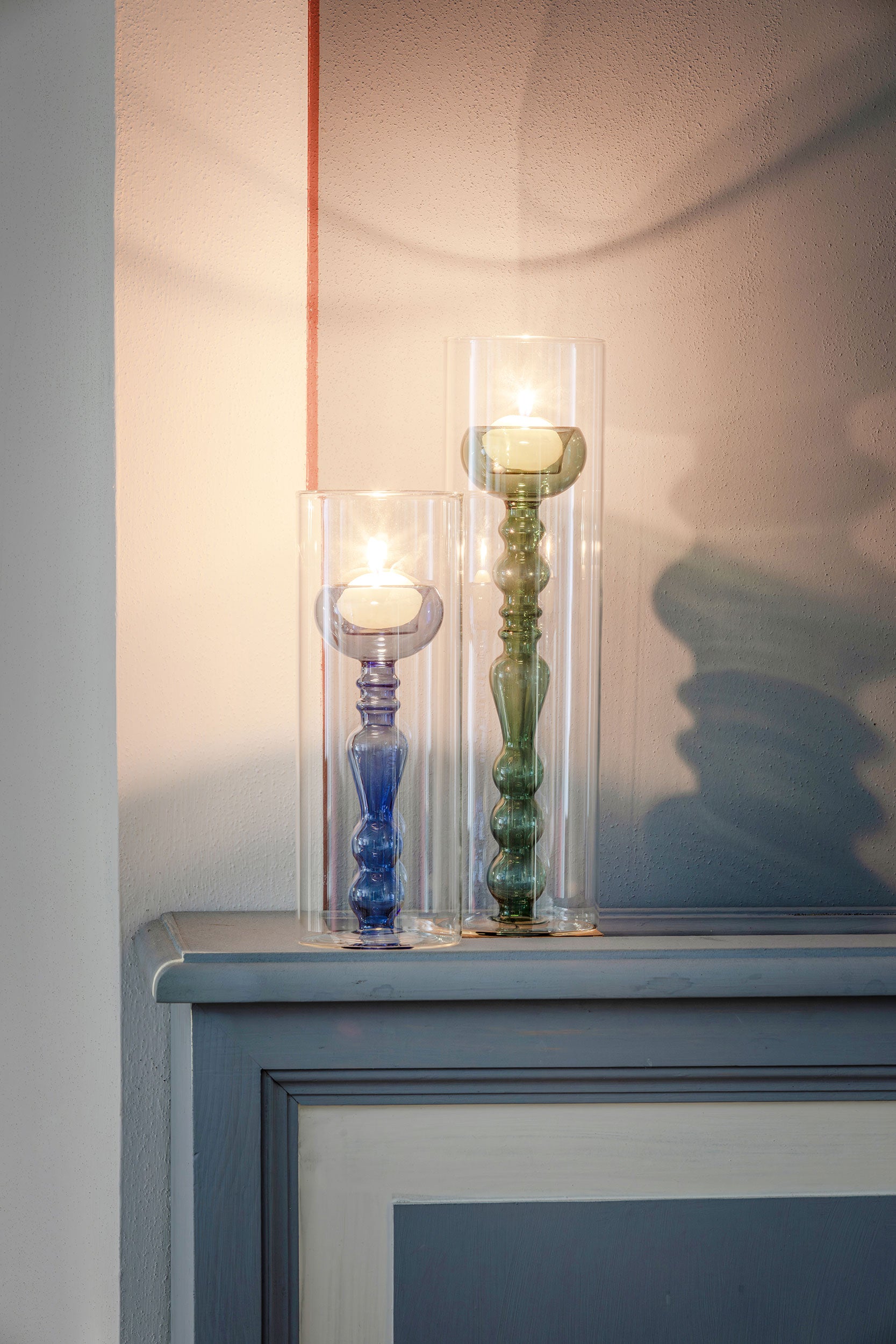 Set da 2 - Immerso Porta T-L/Monof L - Borosilicato,9x9x32.5 cm