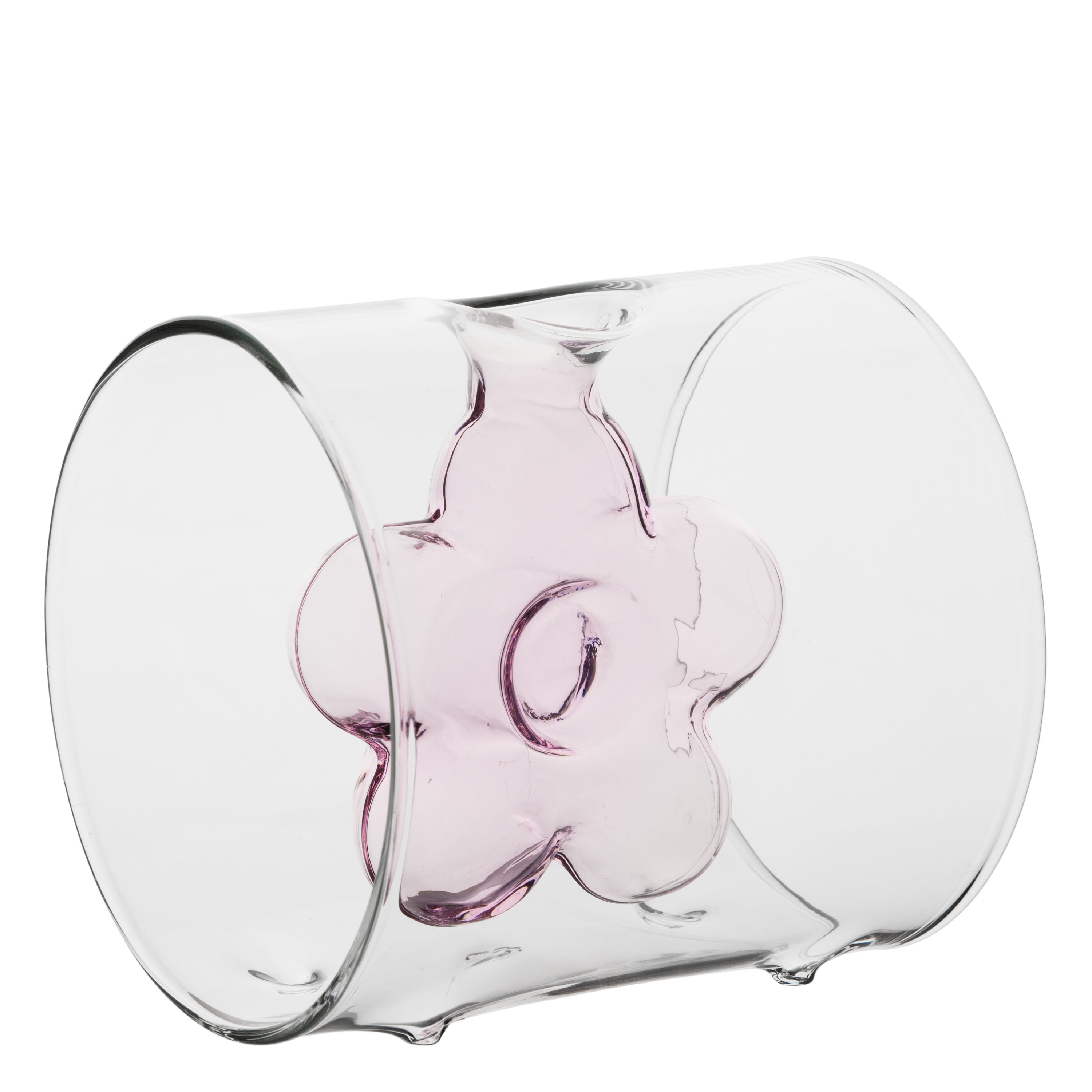 Set da 3 - Infiore Cilindro Rosa - Borosilicato,10X10X10.5 cm