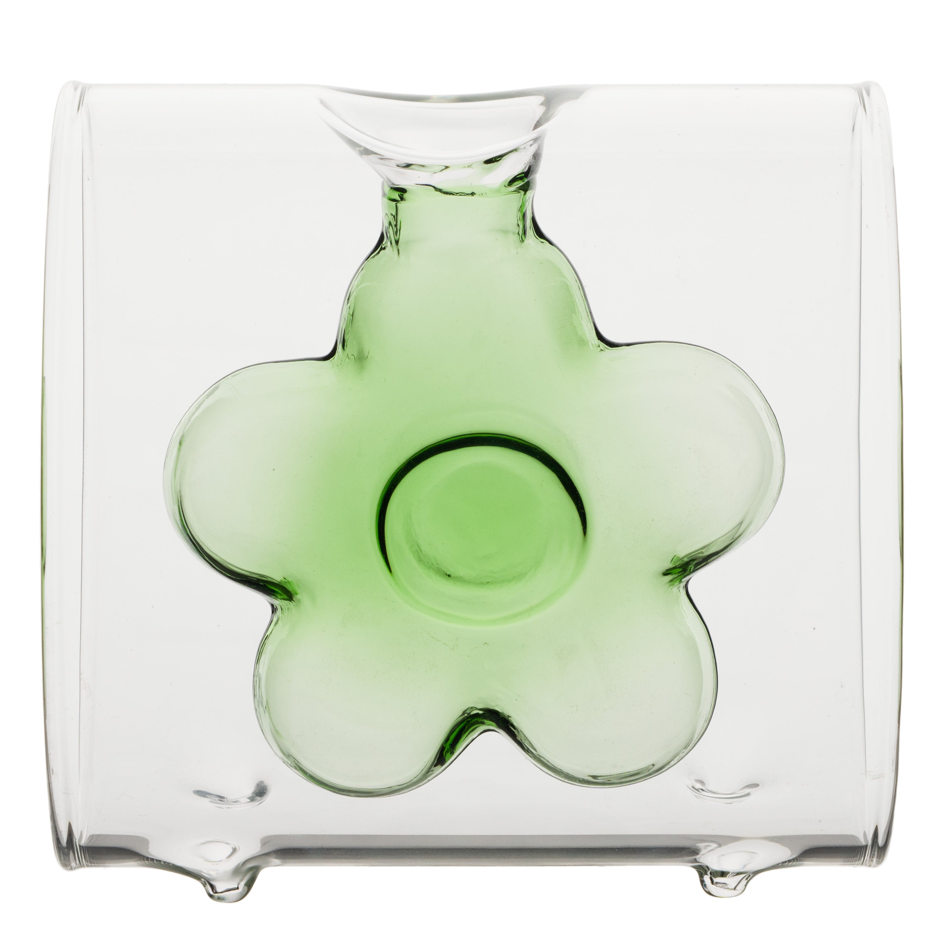Set da 3 - Infiore Cilindro Verde - Borosilicato,10X10X10.5 cm