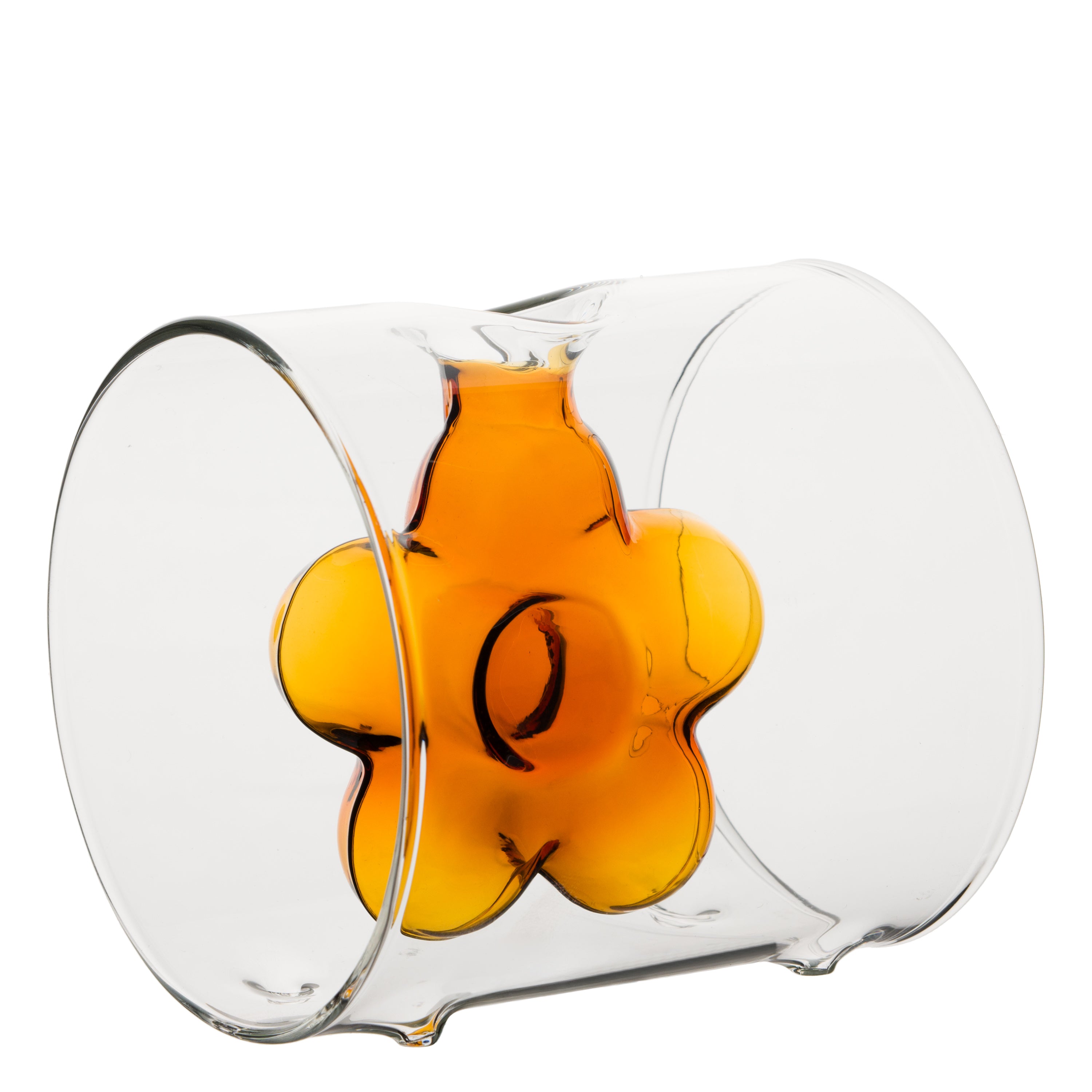 Set da 3 - Infiore Cilindro Ambra - Borosilicato,10X10X10.5 cm