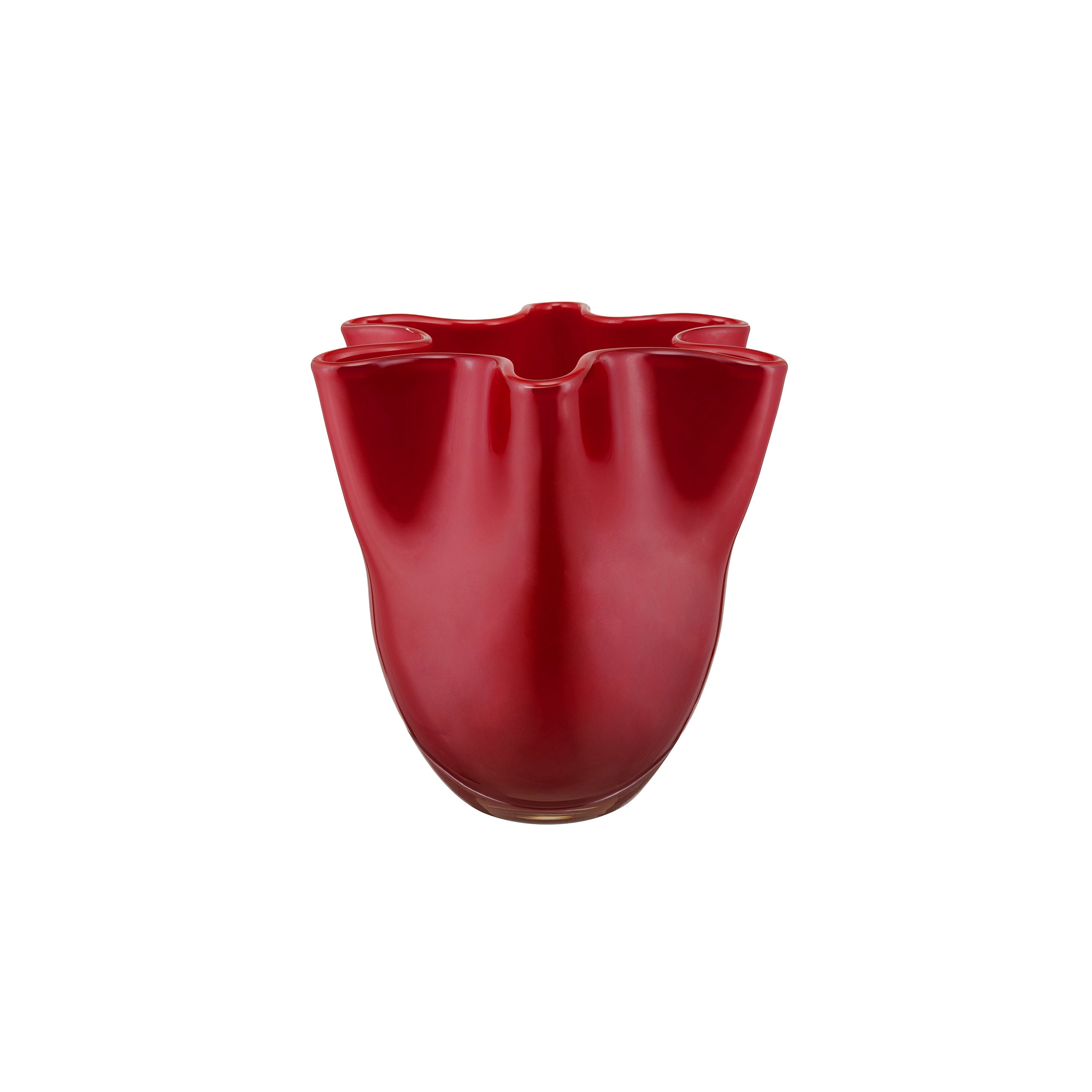 Tempo Vaso Rosso M - Vetro,22x22x21 cm