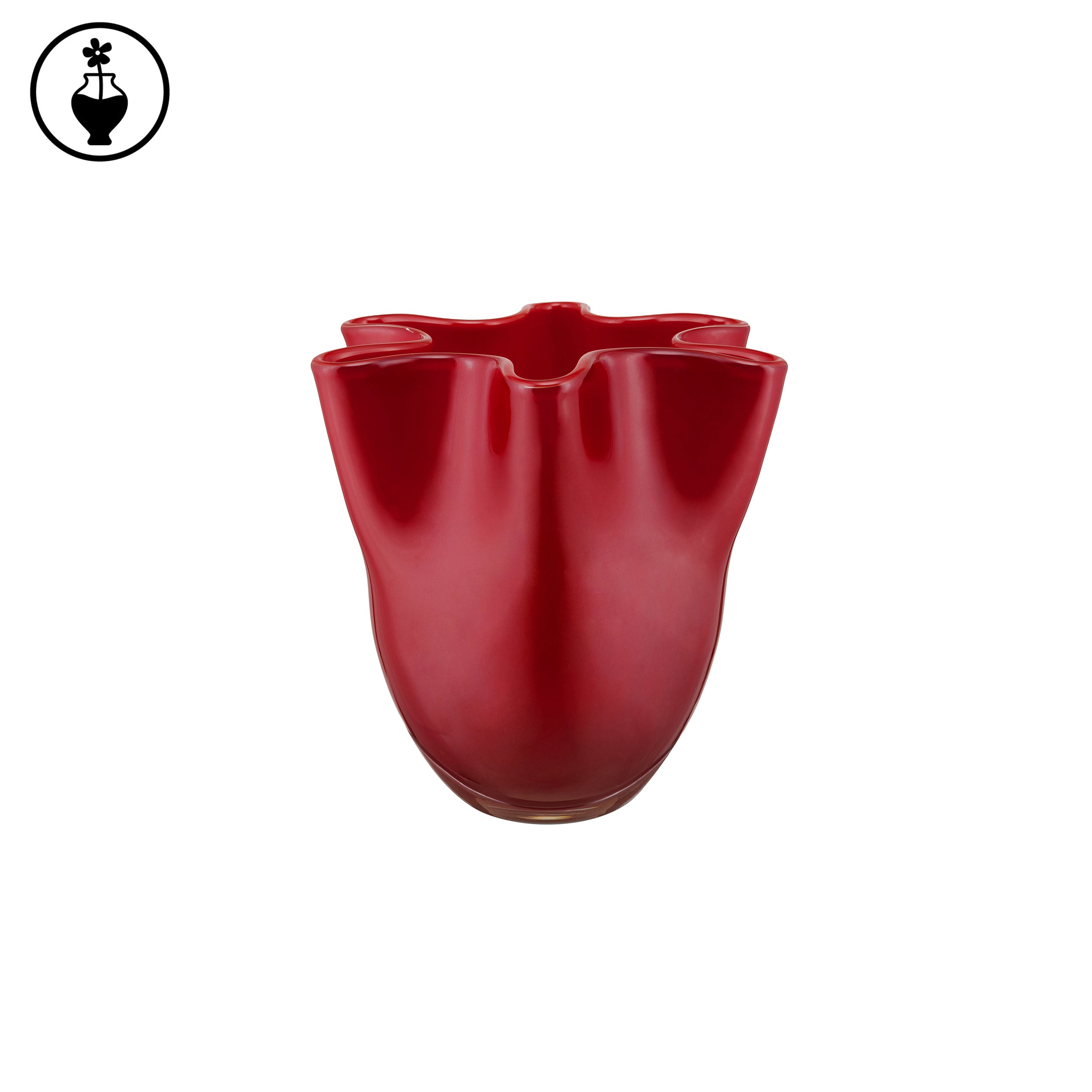 Tempo Vaso Rosso M - Vetro,22x22x21 cm