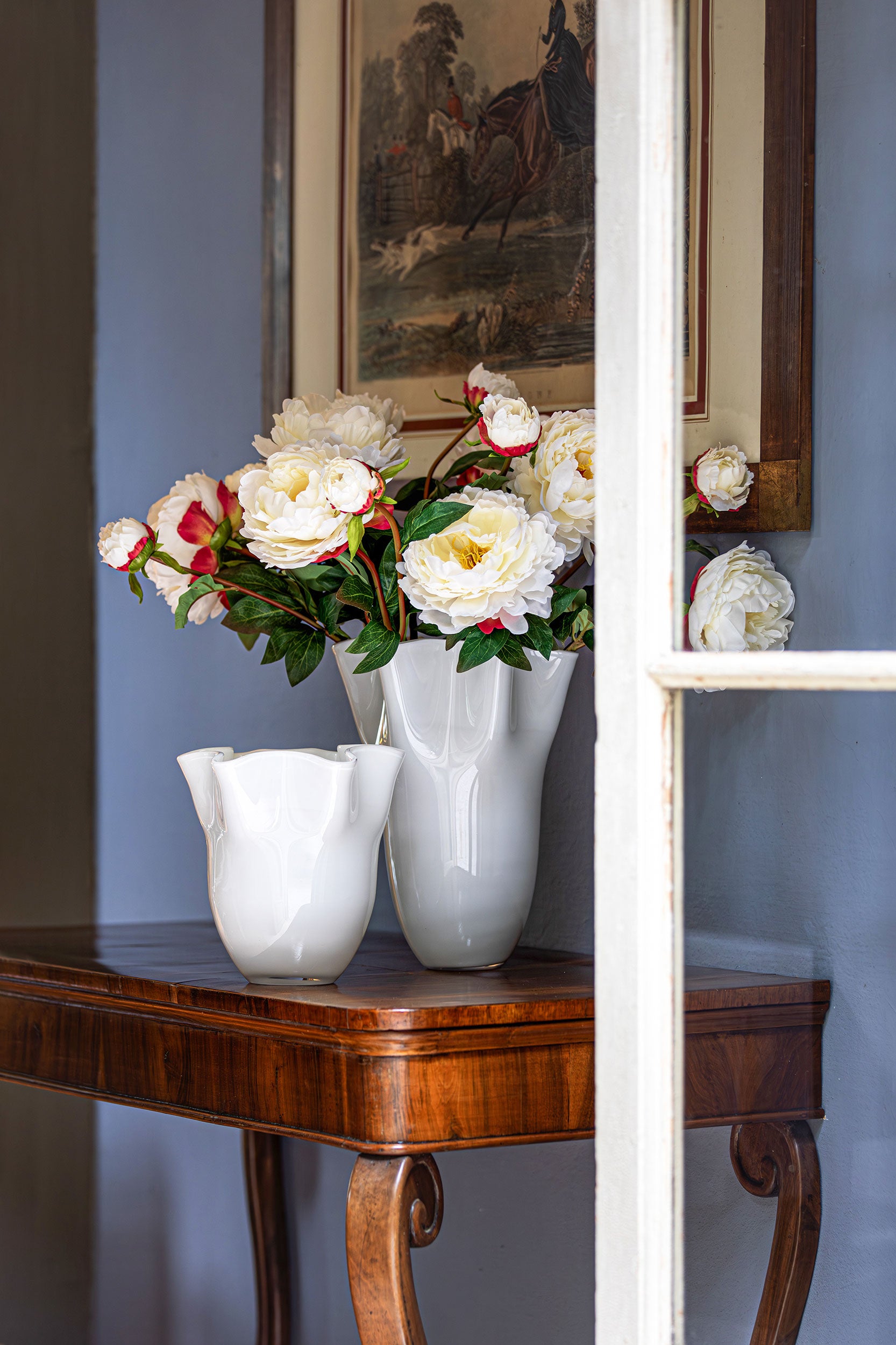 Tempo Vaso Bianco L - Vetro, 23x23x30 cm