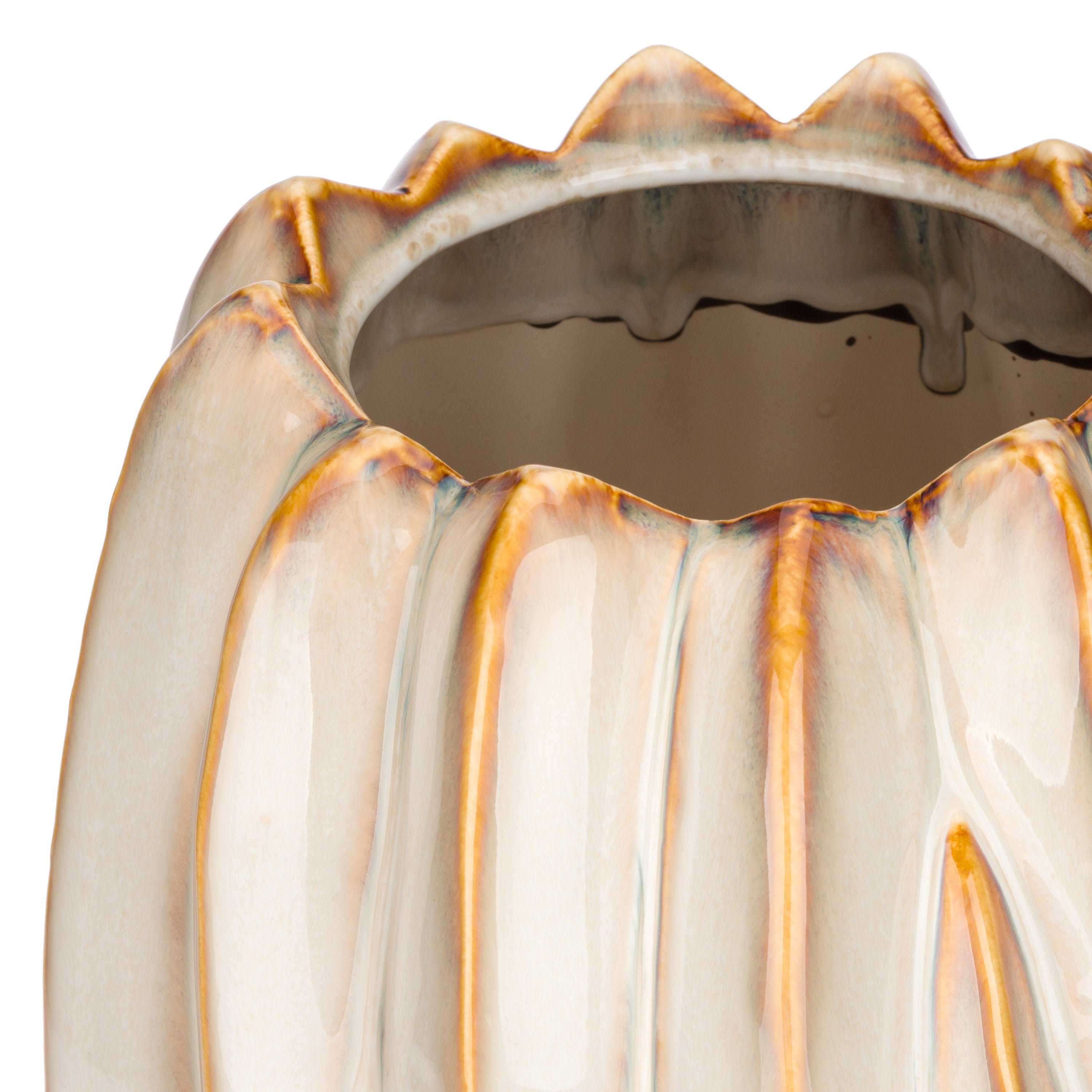 Brassica Vaso Crema - Stoneware,Ø18xh56 cm