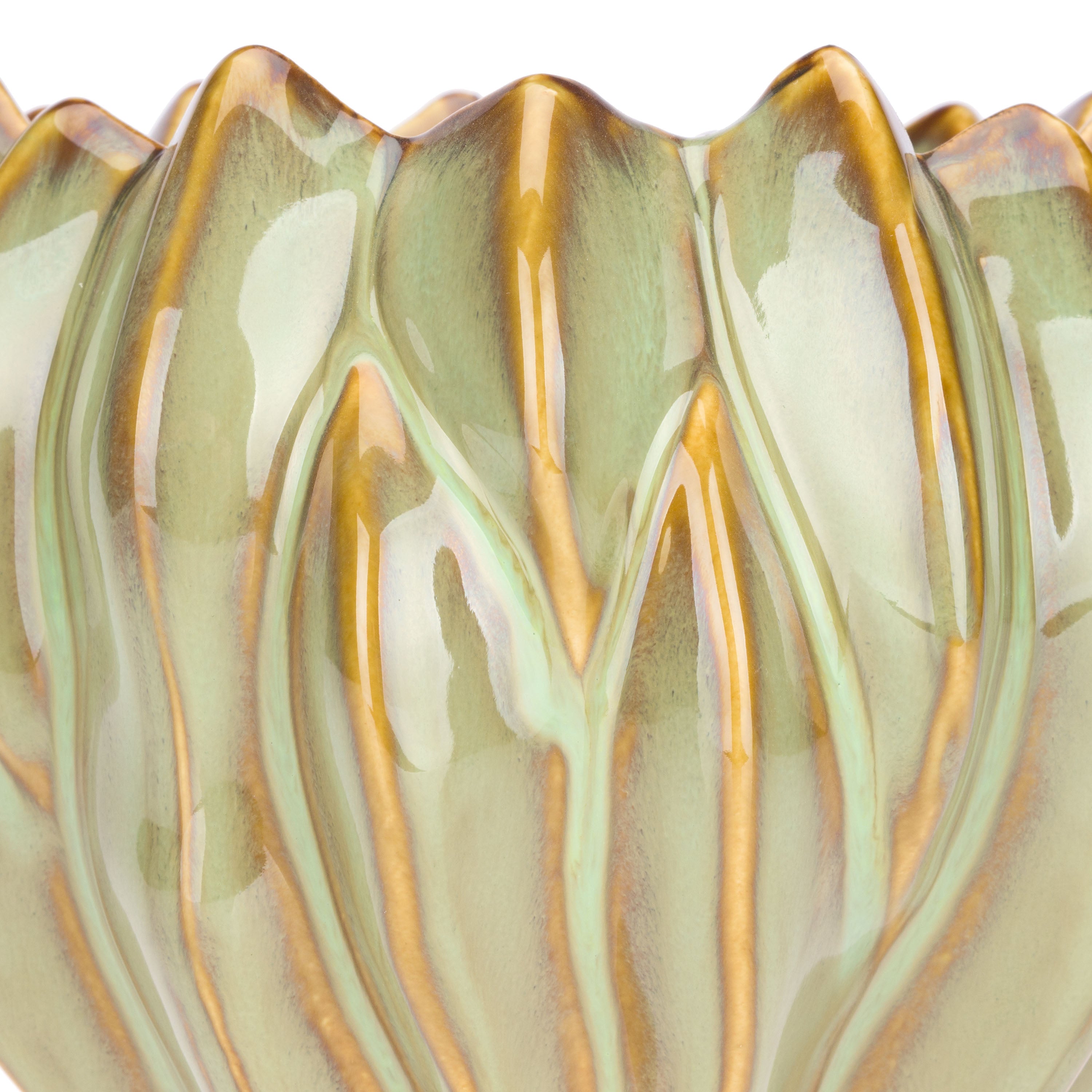 Set da 2 - Brassica Cachepot S Verde - Stoneware,Ø17x12,5 cm