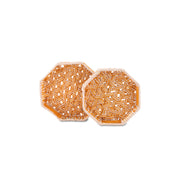 Incarta Set Vassoi Ottagono Arancio - Ferro e Carta,L: L30xØ30xh7 cm
S: L26xØ26xh6 cm