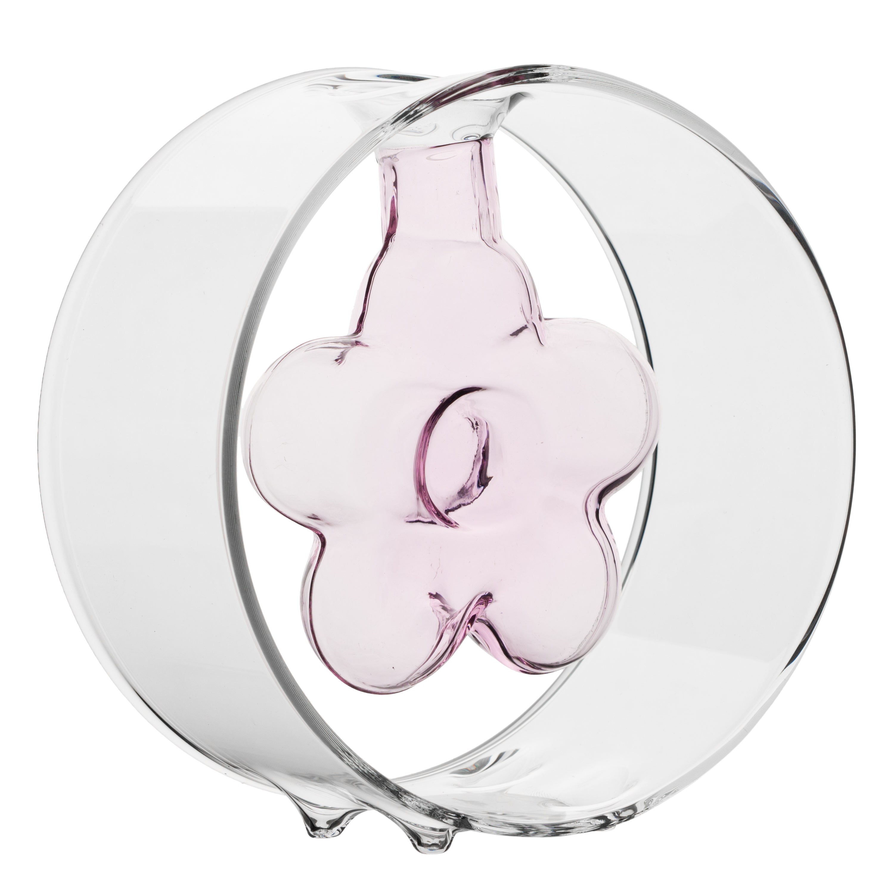 Set da 3 - Infiore Tondo S Rosa - Borosilicato,10X10X10.5 cm