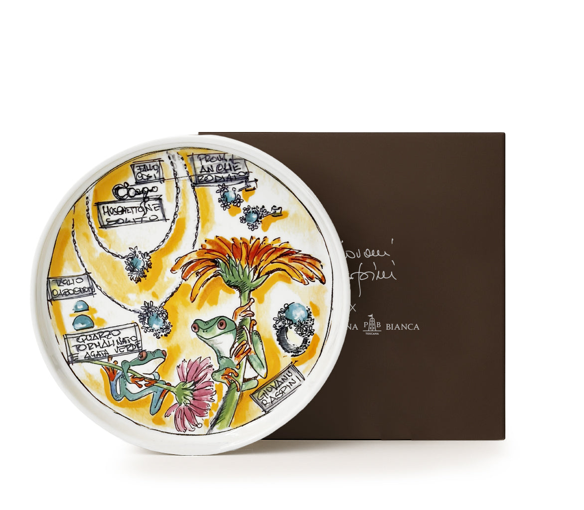 Raspini Eden Svuotatasche / Piattino Tartaruga - Porcellana,21  Cm